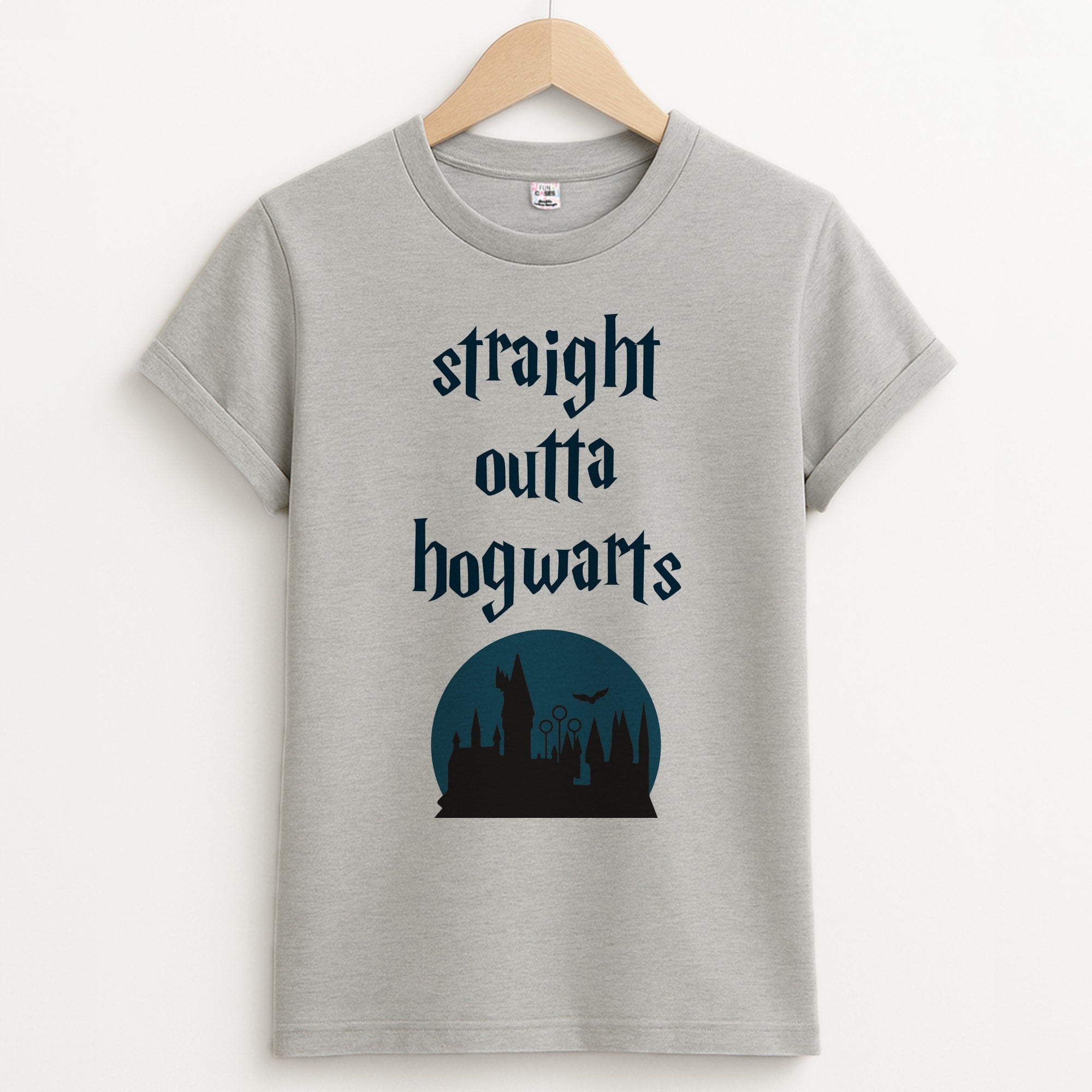 Straight Outta Hogwarts Unisex Grey T-Shirt