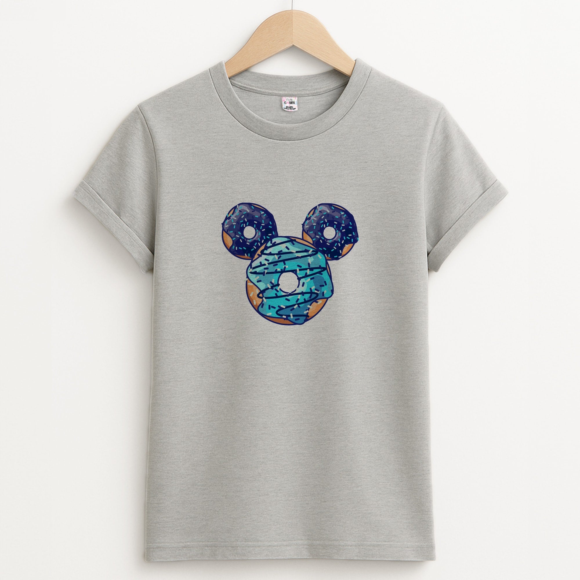 Fairytale Mouse Doughnuts Unisex Grey T-Shirt