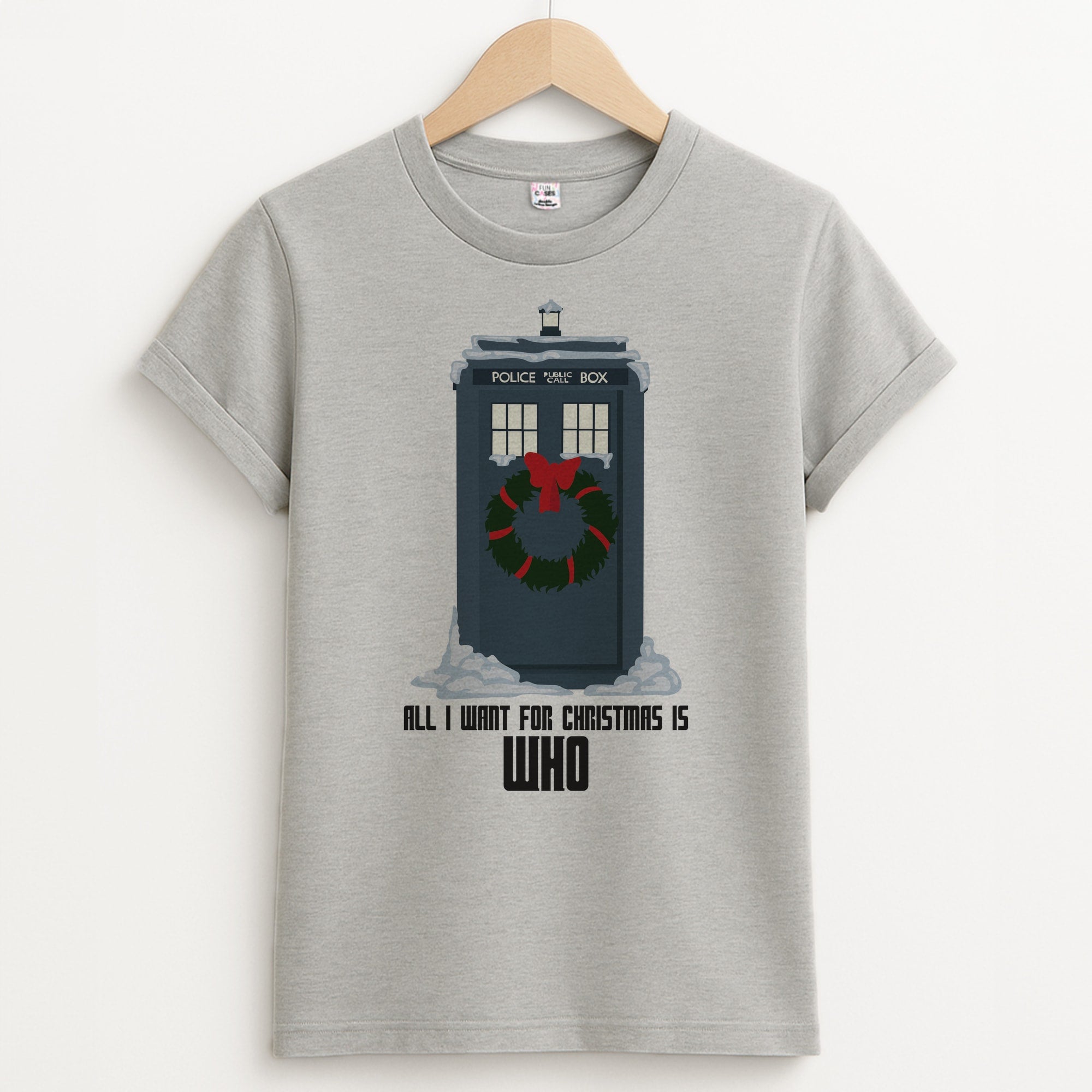 All I Want For Christmas Is Who - Doctor Who Unisex Grey T-Shirt