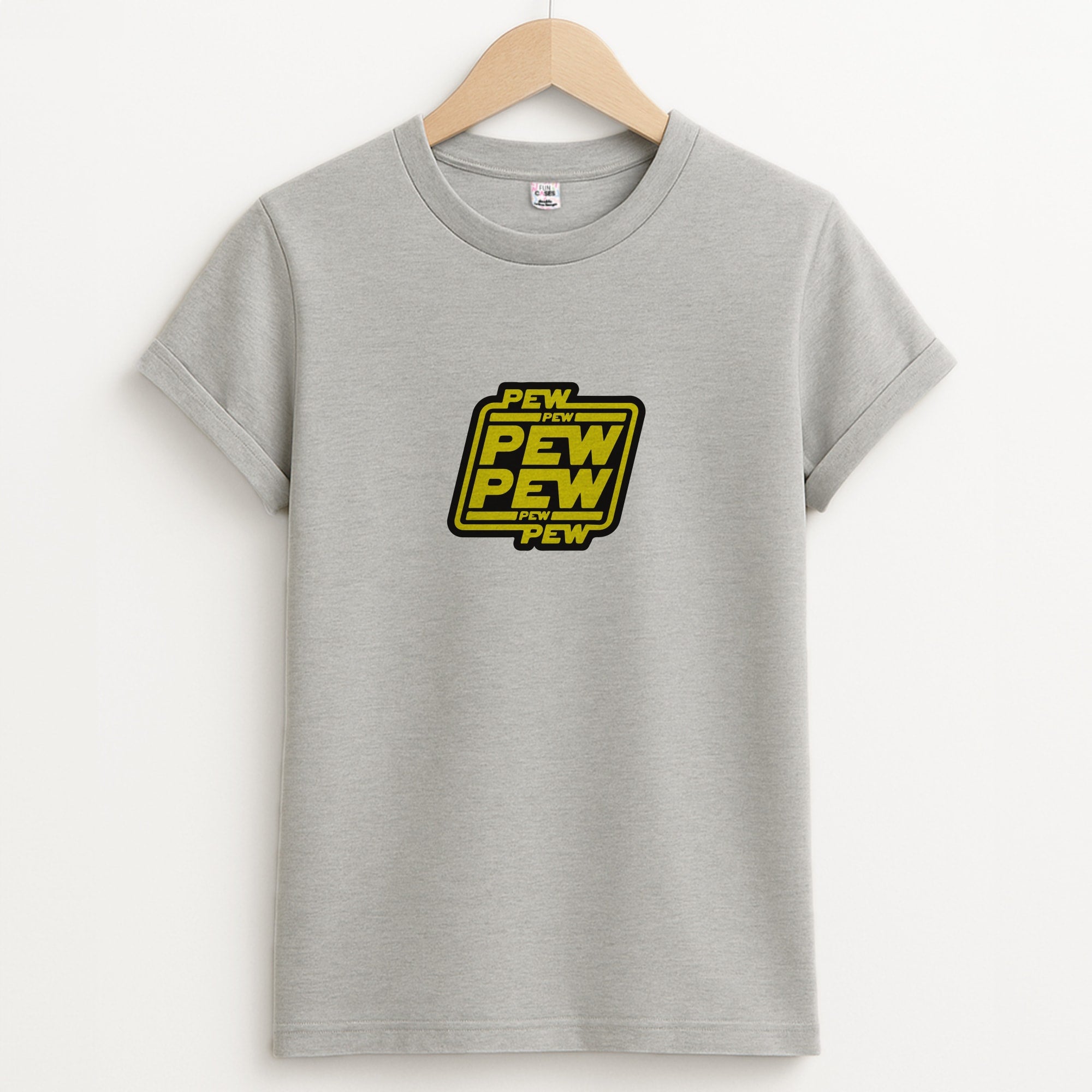Pew Pew Unisex Grey T-Shirt
