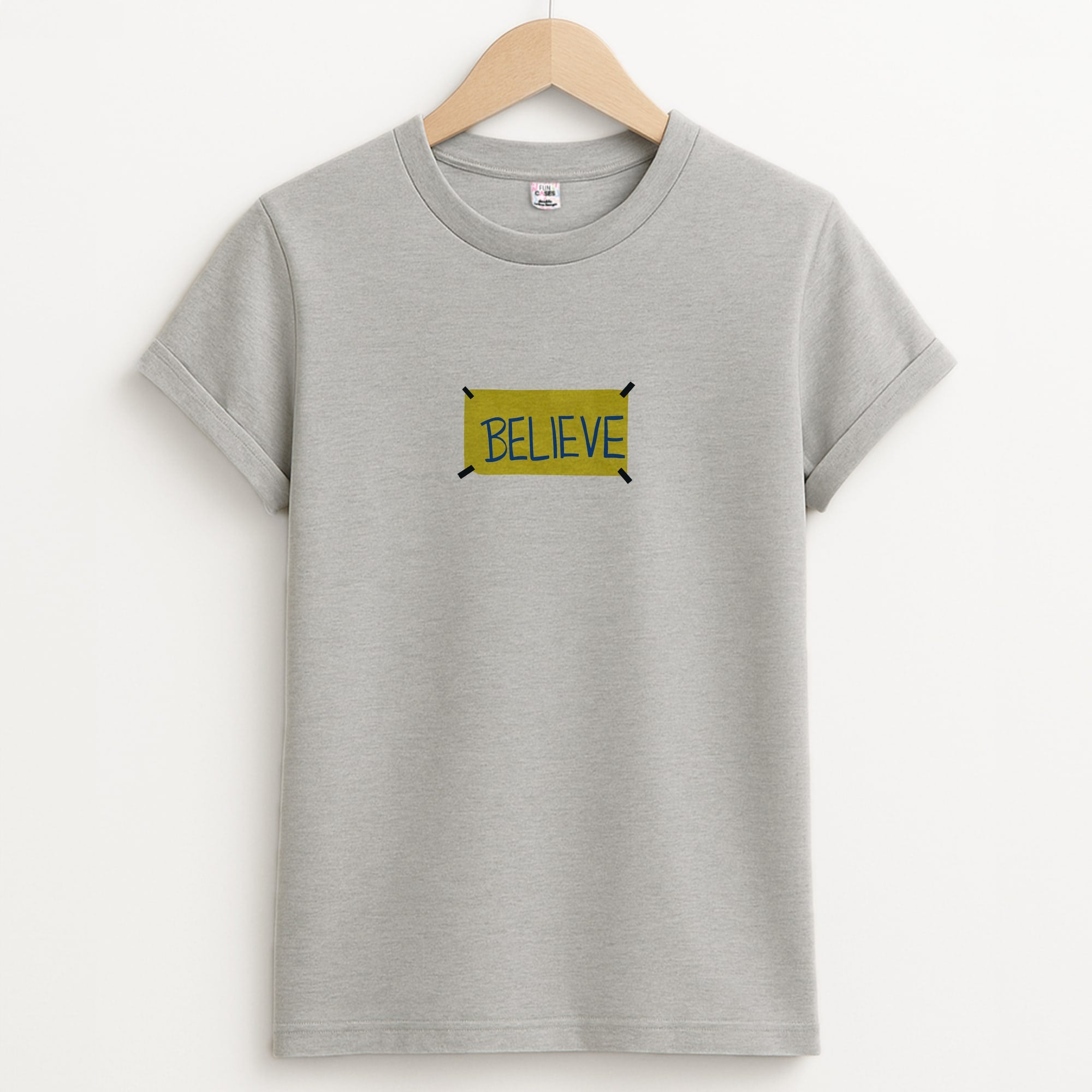 Believe Unisex Grey T-Shirt