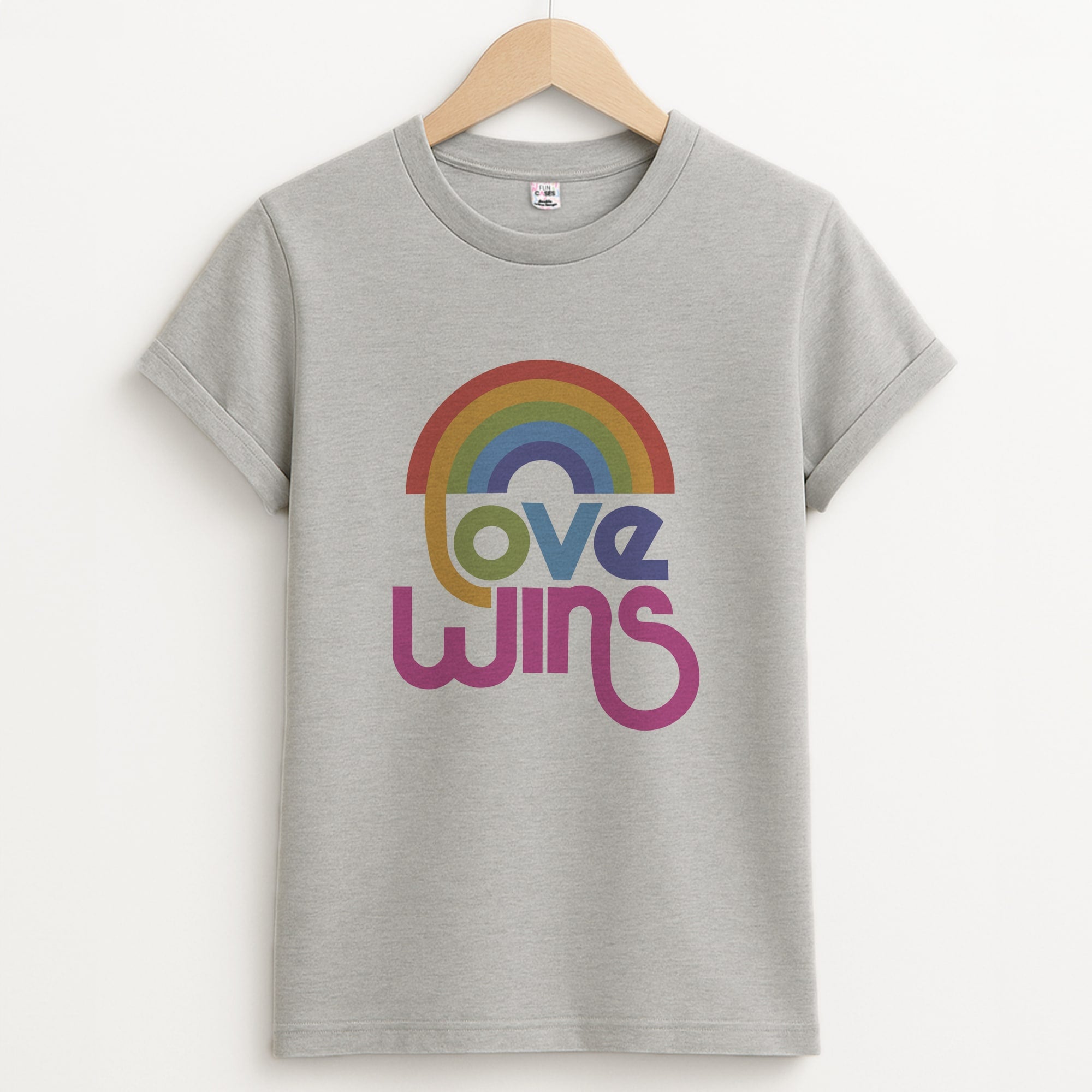 Love Wins - Pride Unisex Grey T-Shirt