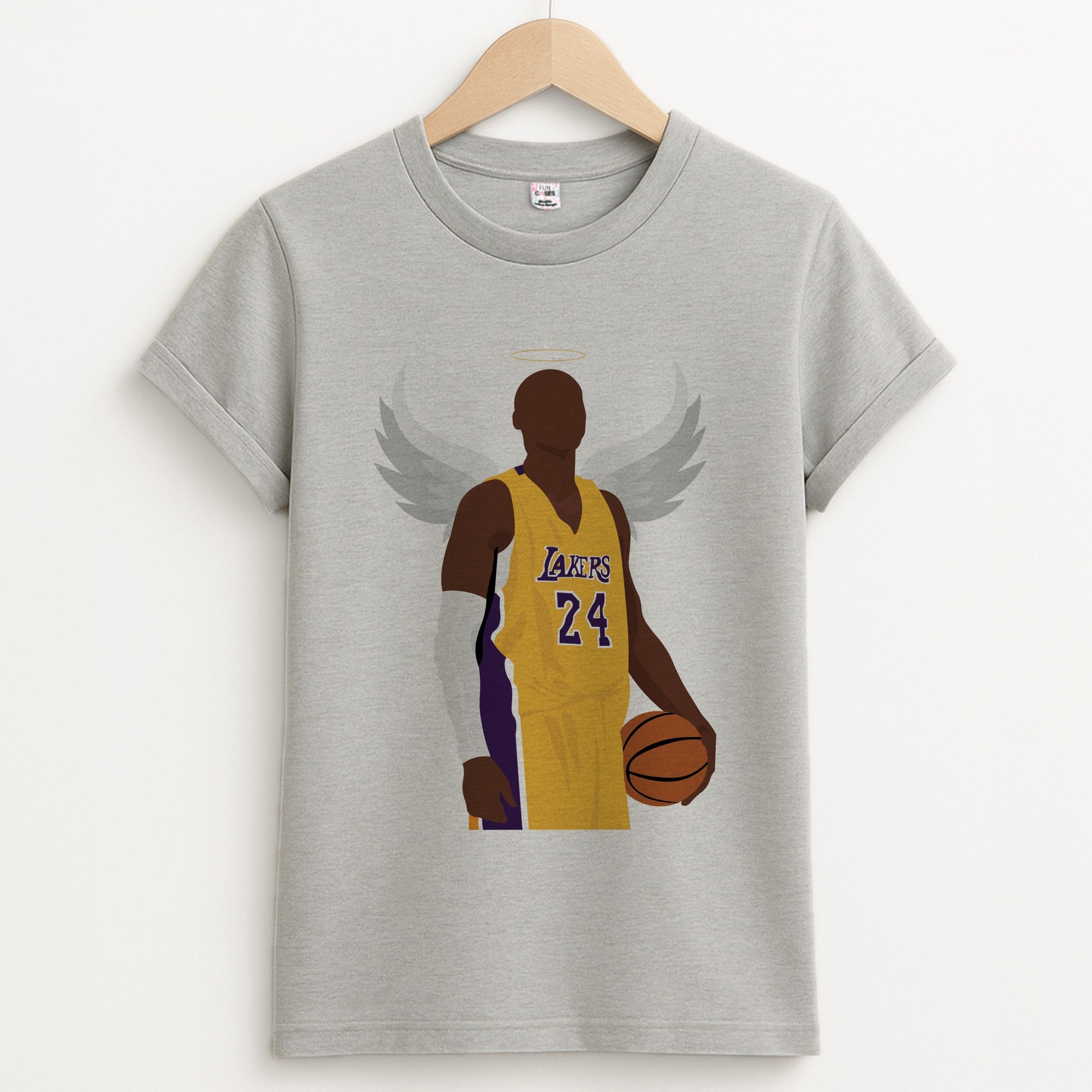 Kobe with wings - Basketball Unisex Grey T-Shirt