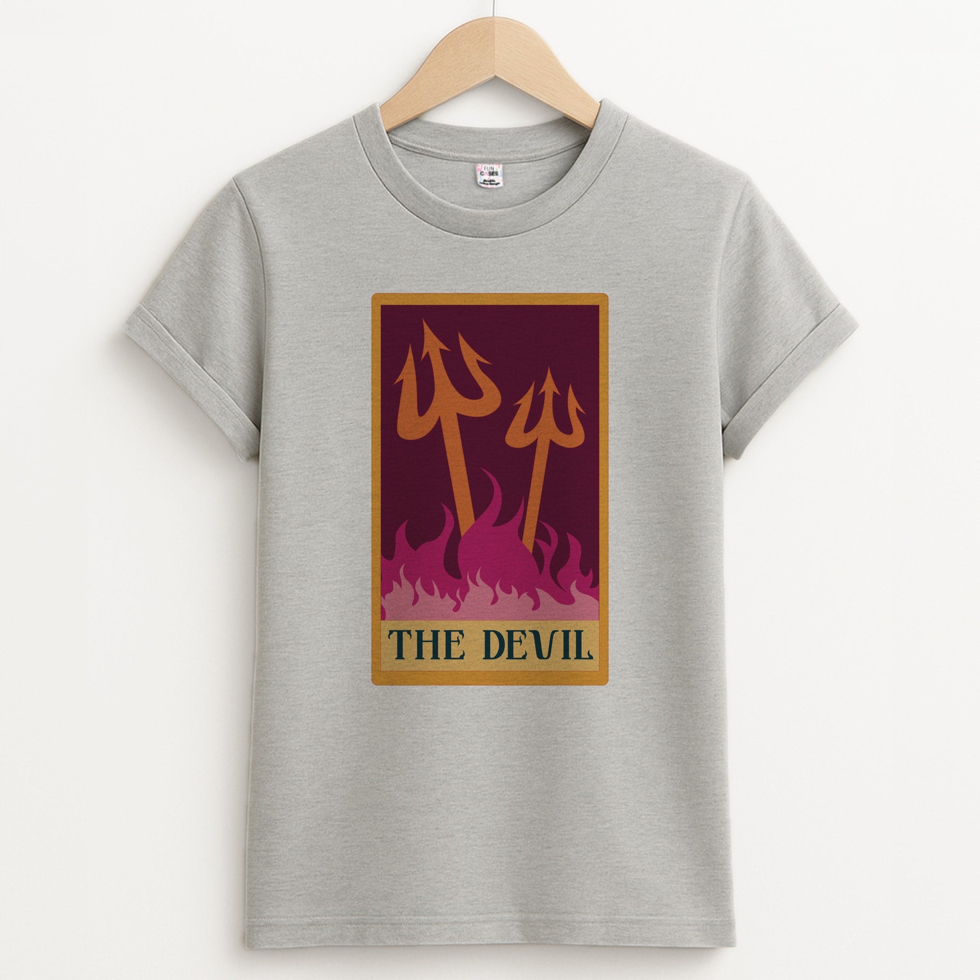 The Devil - Tarot Cards Unisex Grey T-Shirt