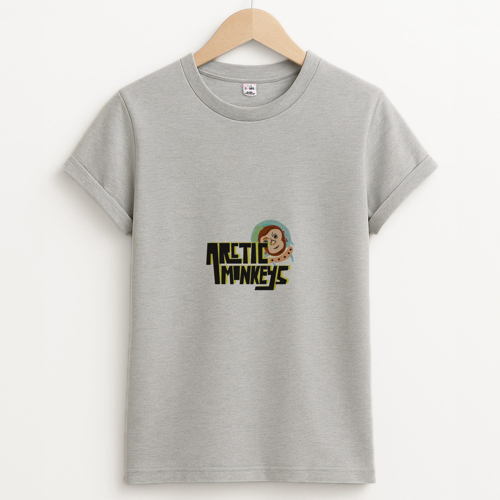 Space Monkey Unisex Grey T-Shirt