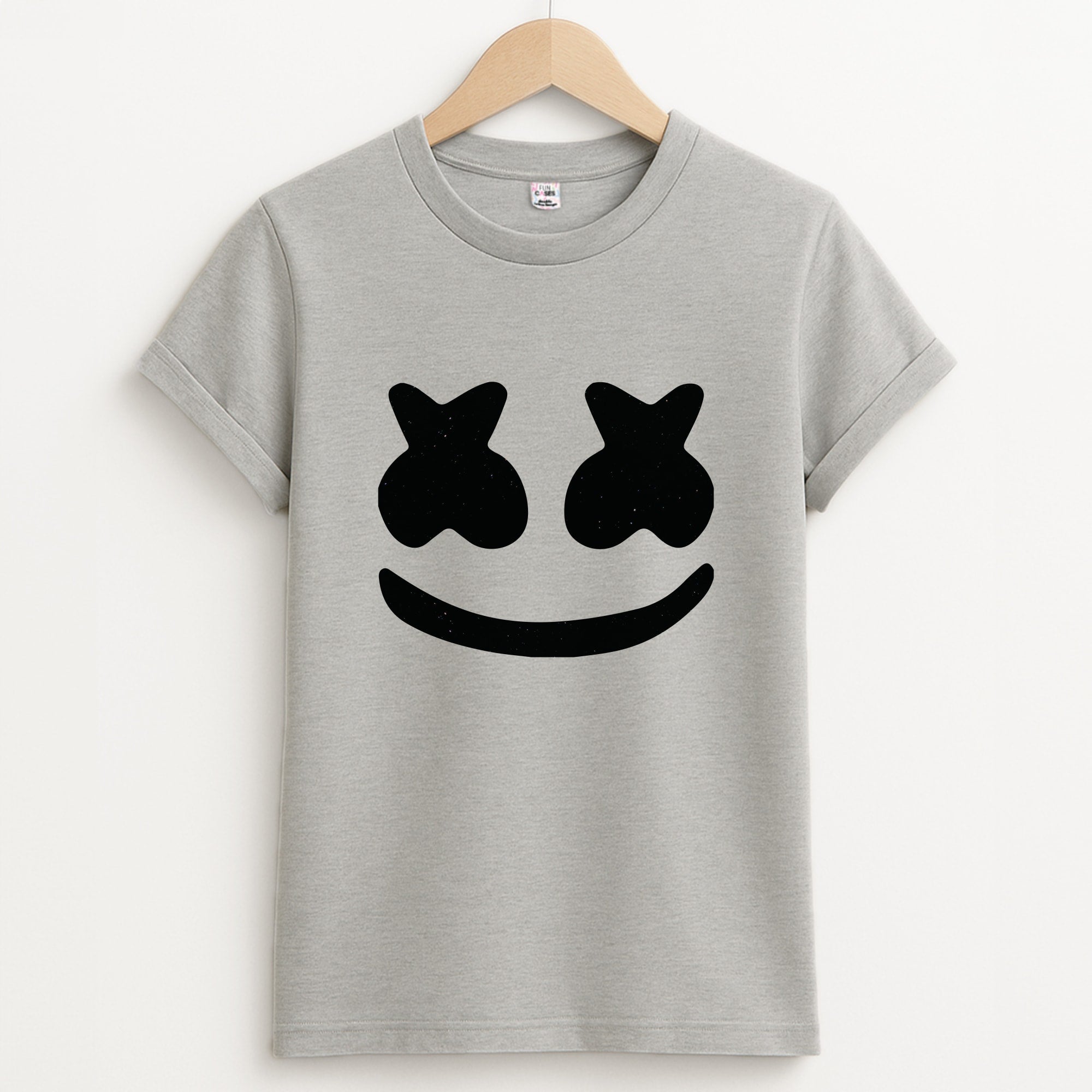 Black And White Helmet In Space  Unisex Grey T-Shirt