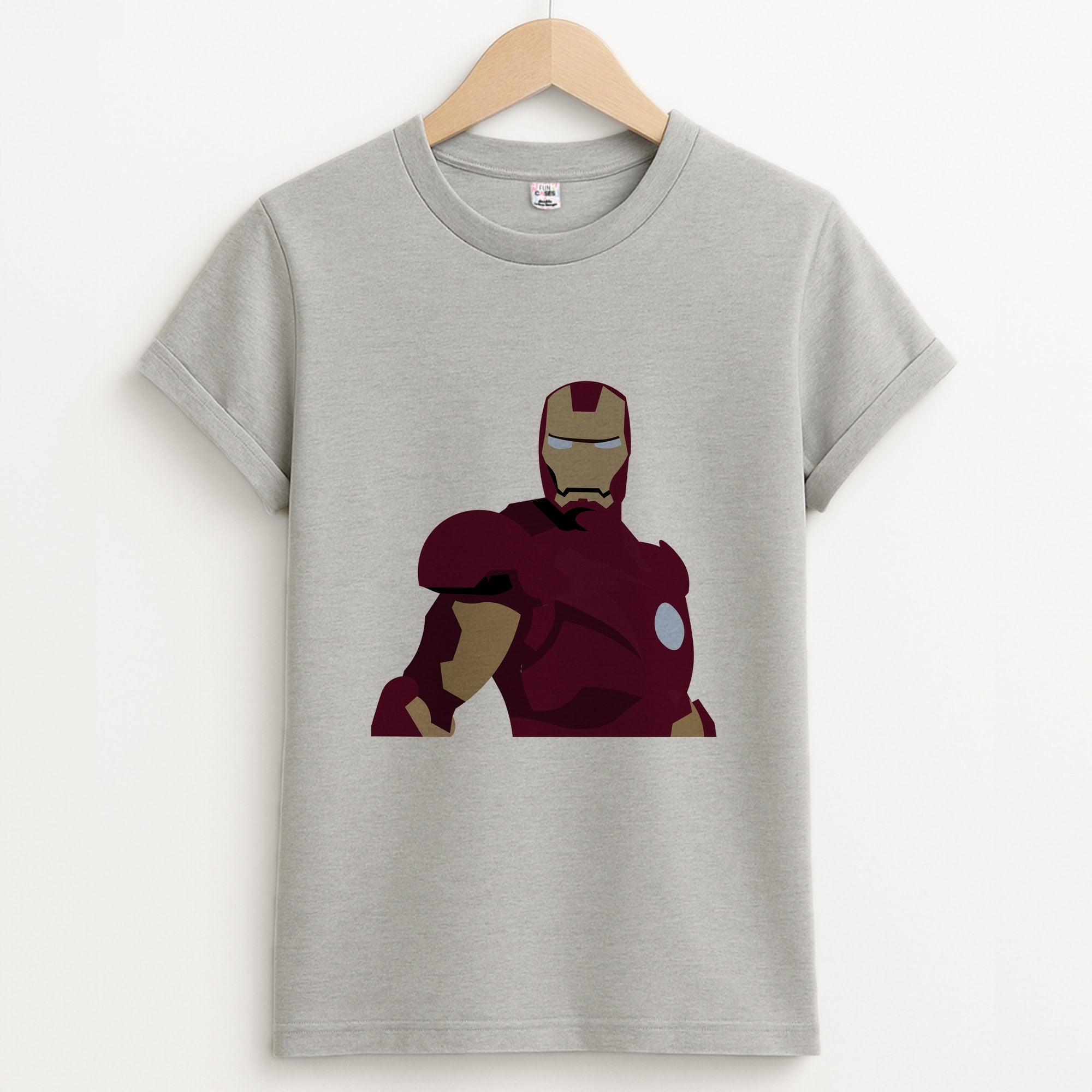 Iron man mask Unisex Grey T-Shirt