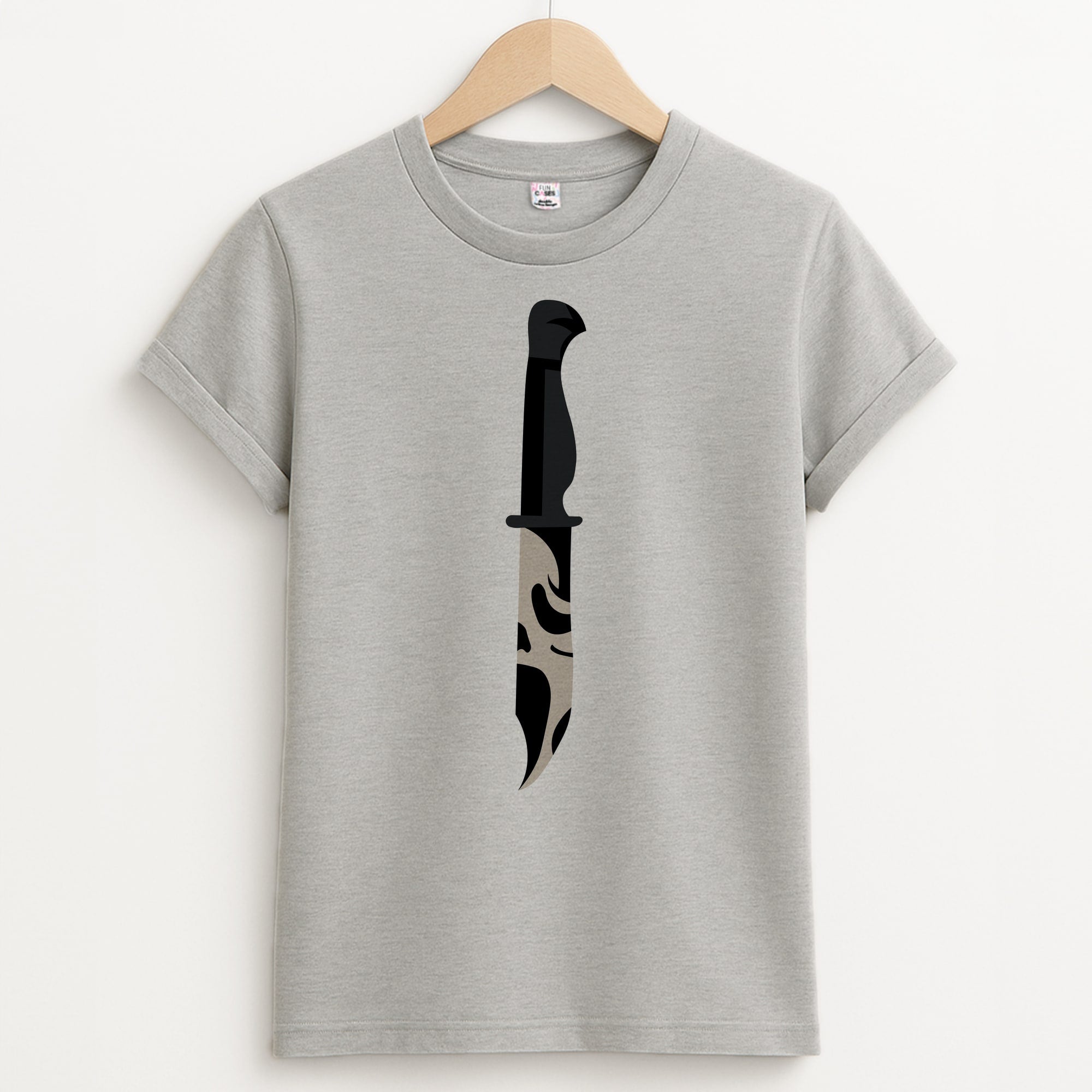 Ghostface Dagger - Scream Unisex Grey T-Shirt