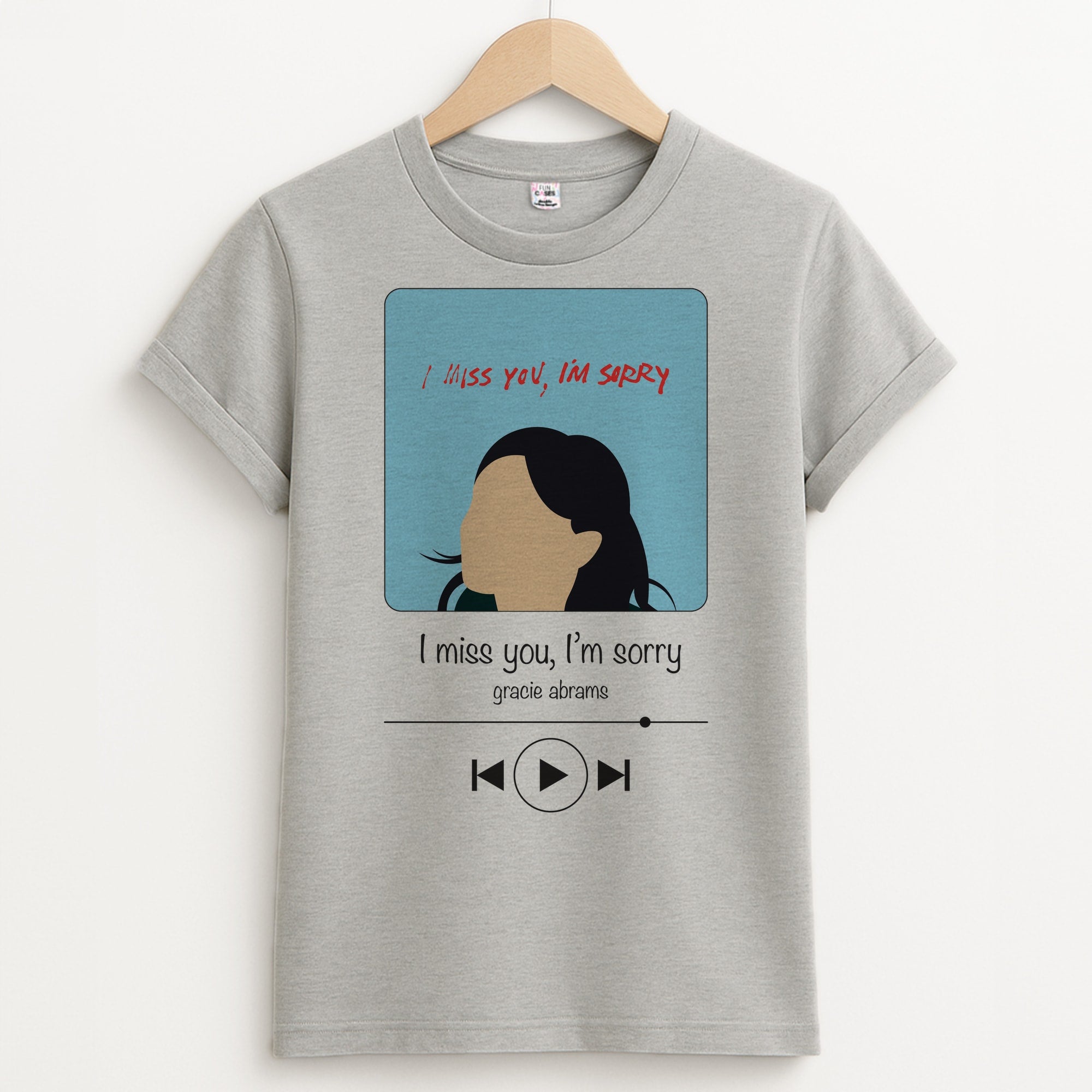 I Miss You - Abrams Unisex Grey T-Shirt