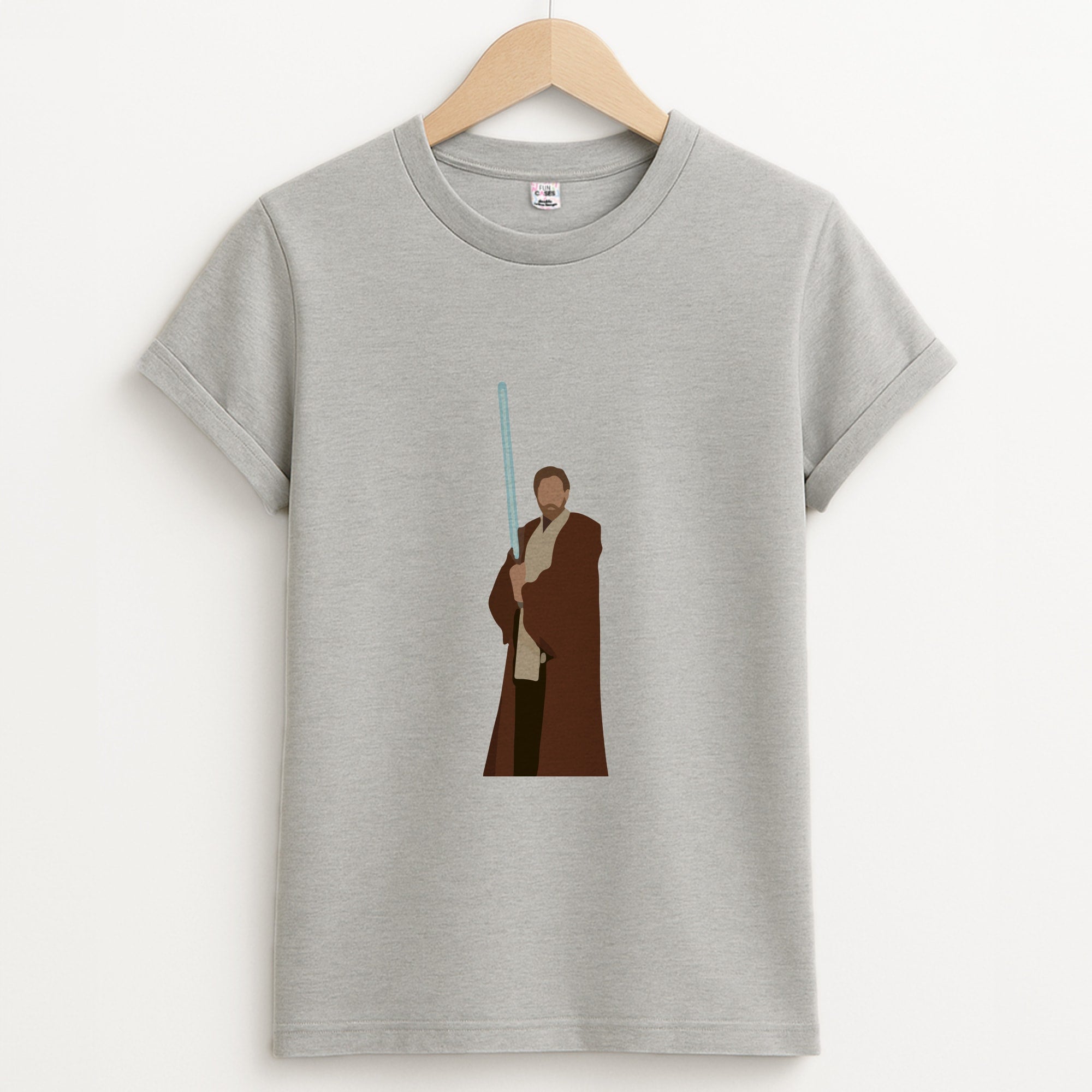 Kenobi Blue Lightsaber Unisex Grey T-Shirt