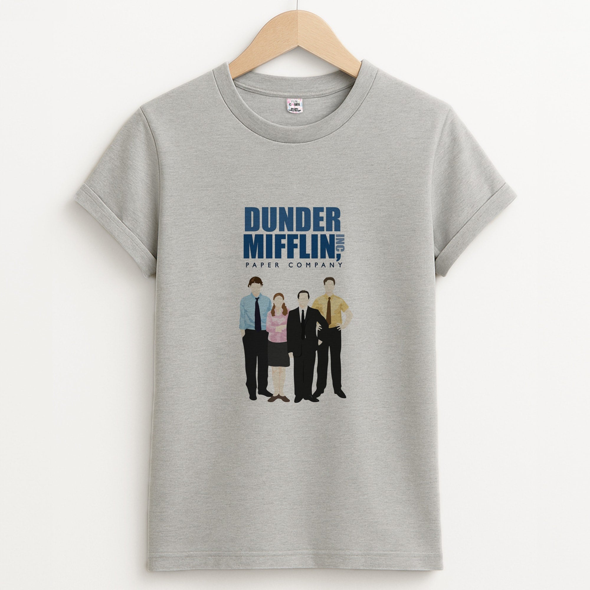 Office Cartoon - Dunder Mifflin Unisex Grey T-Shirt