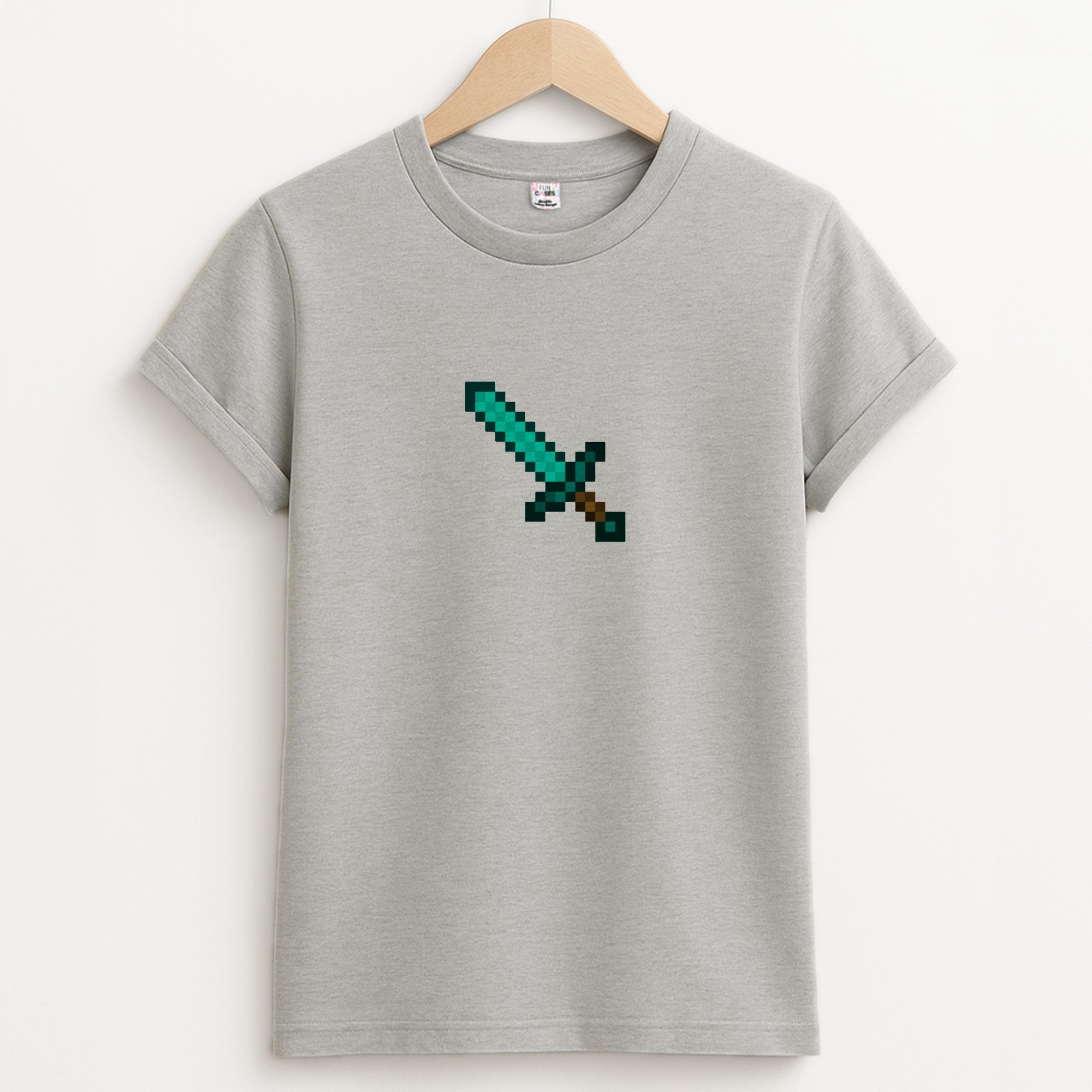 Diamond Sword - Mining Unisex Grey T-Shirt