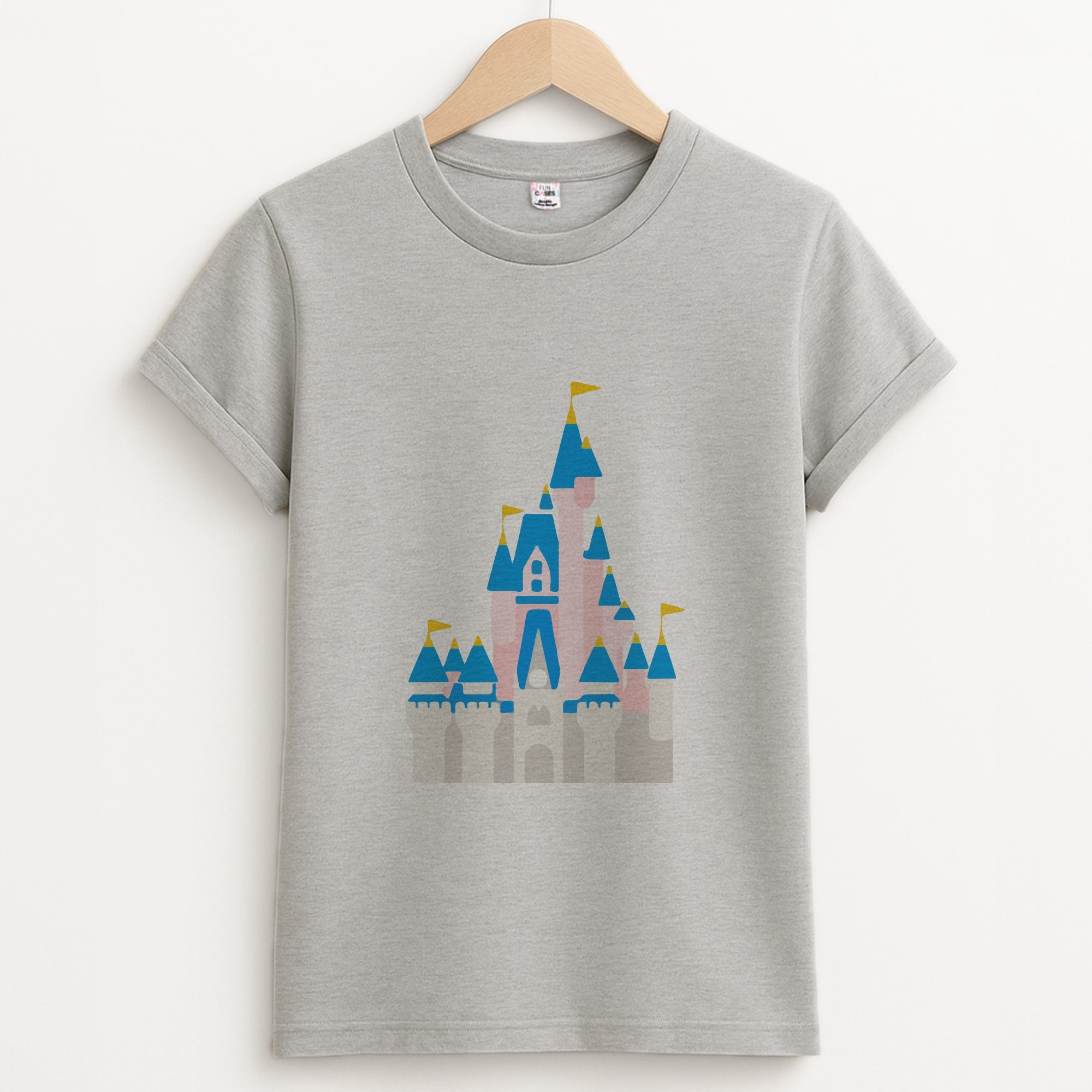 Fairytale Castle Unisex Grey T-Shirt