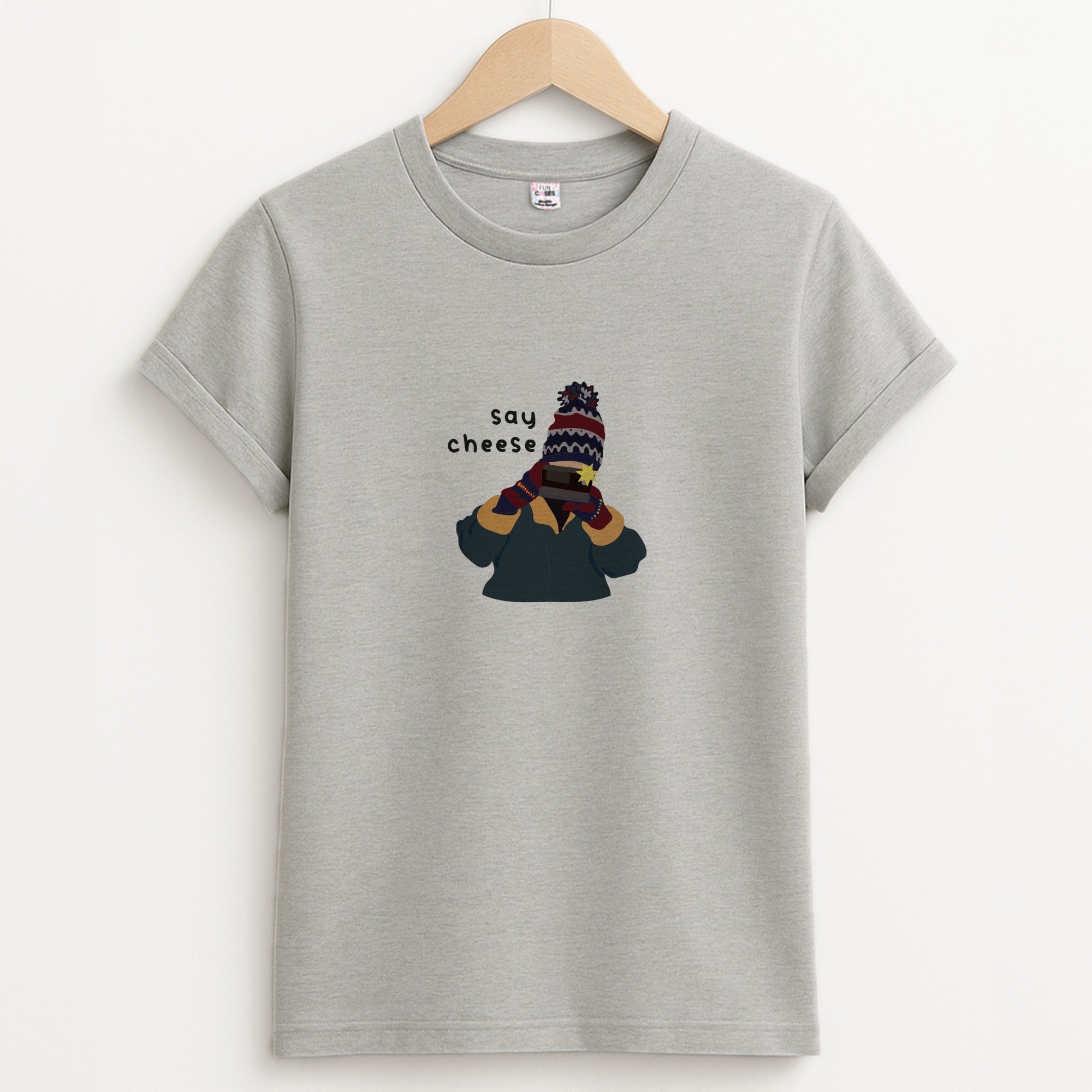 Say Cheese Unisex Grey T-Shirt