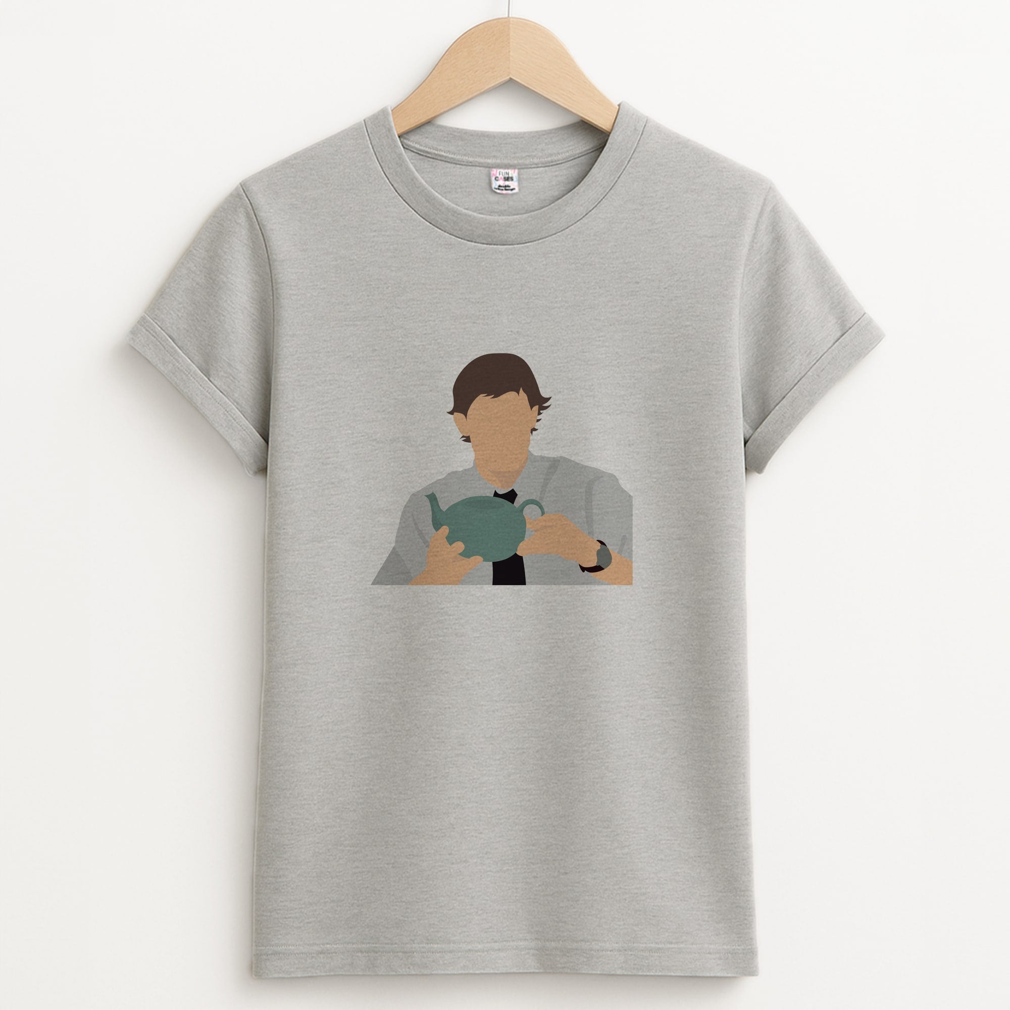 Jim's Tea Pot For Pam Unisex Grey T-Shirt