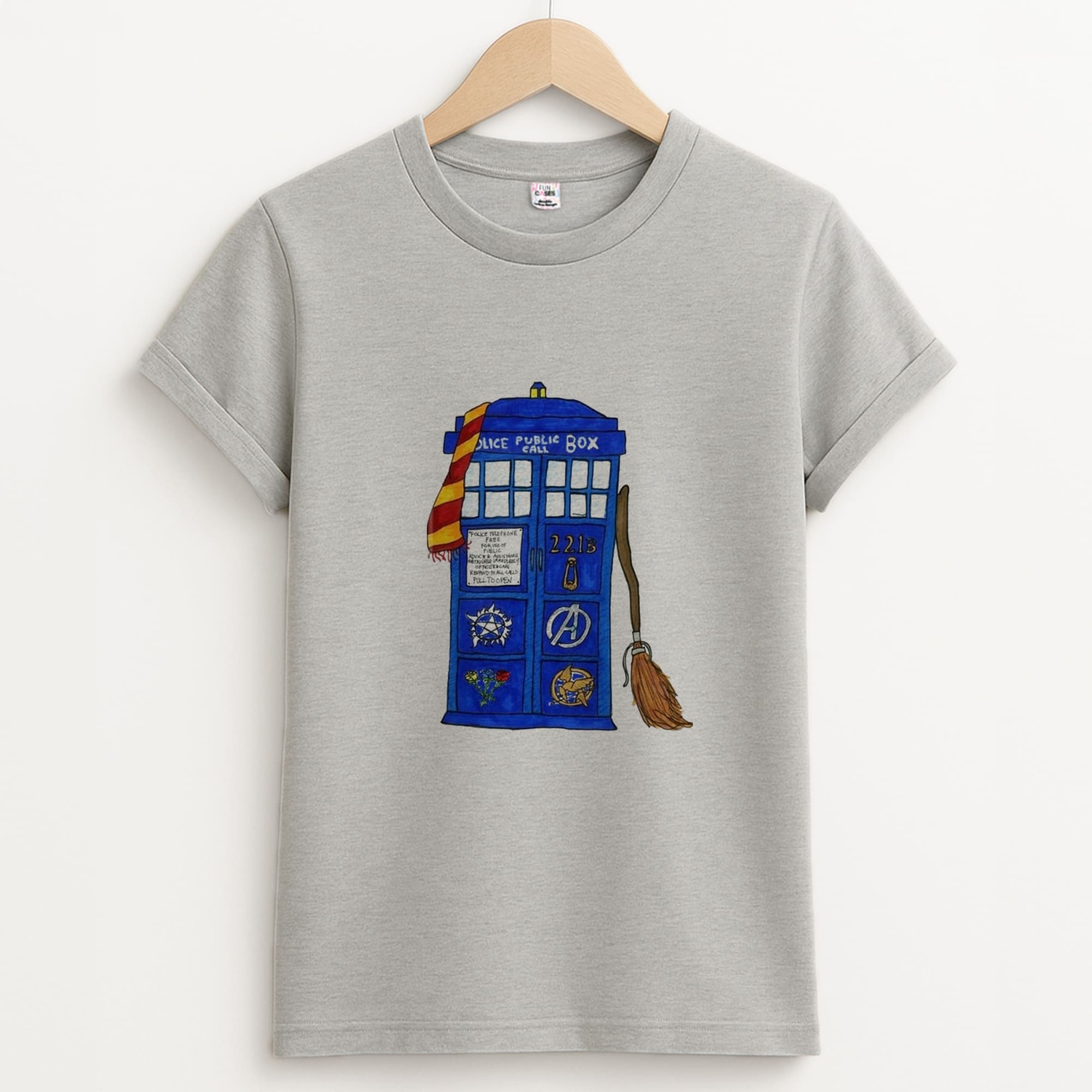 Multifandom Cartoon Unisex Grey T-Shirt