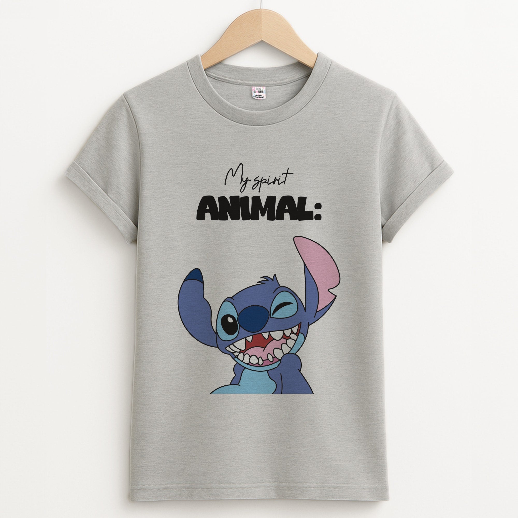 My Sprit Animal Blue Alien Unisex Grey T-Shirt