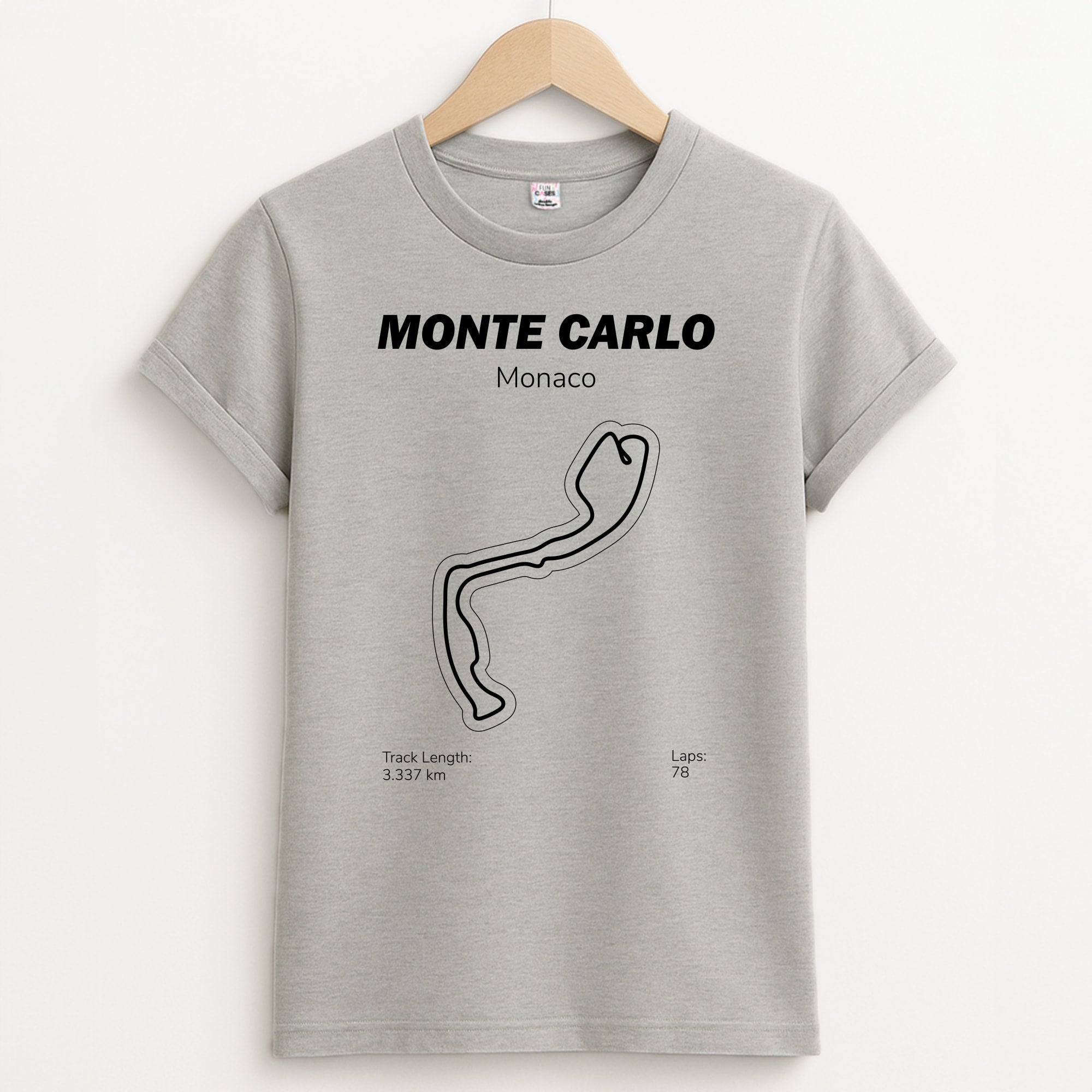 Monte Carlo Circuit Unisex Grey T-Shirt