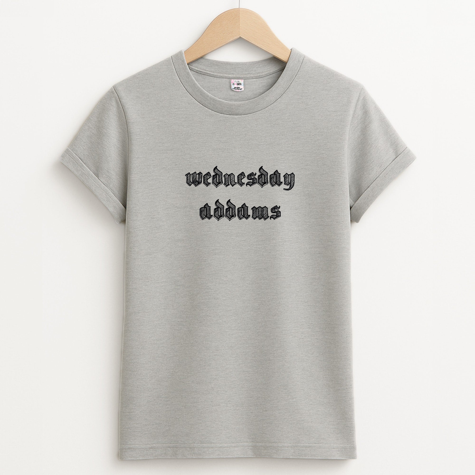 Wednesday Typogrophy Unisex Grey T-Shirt