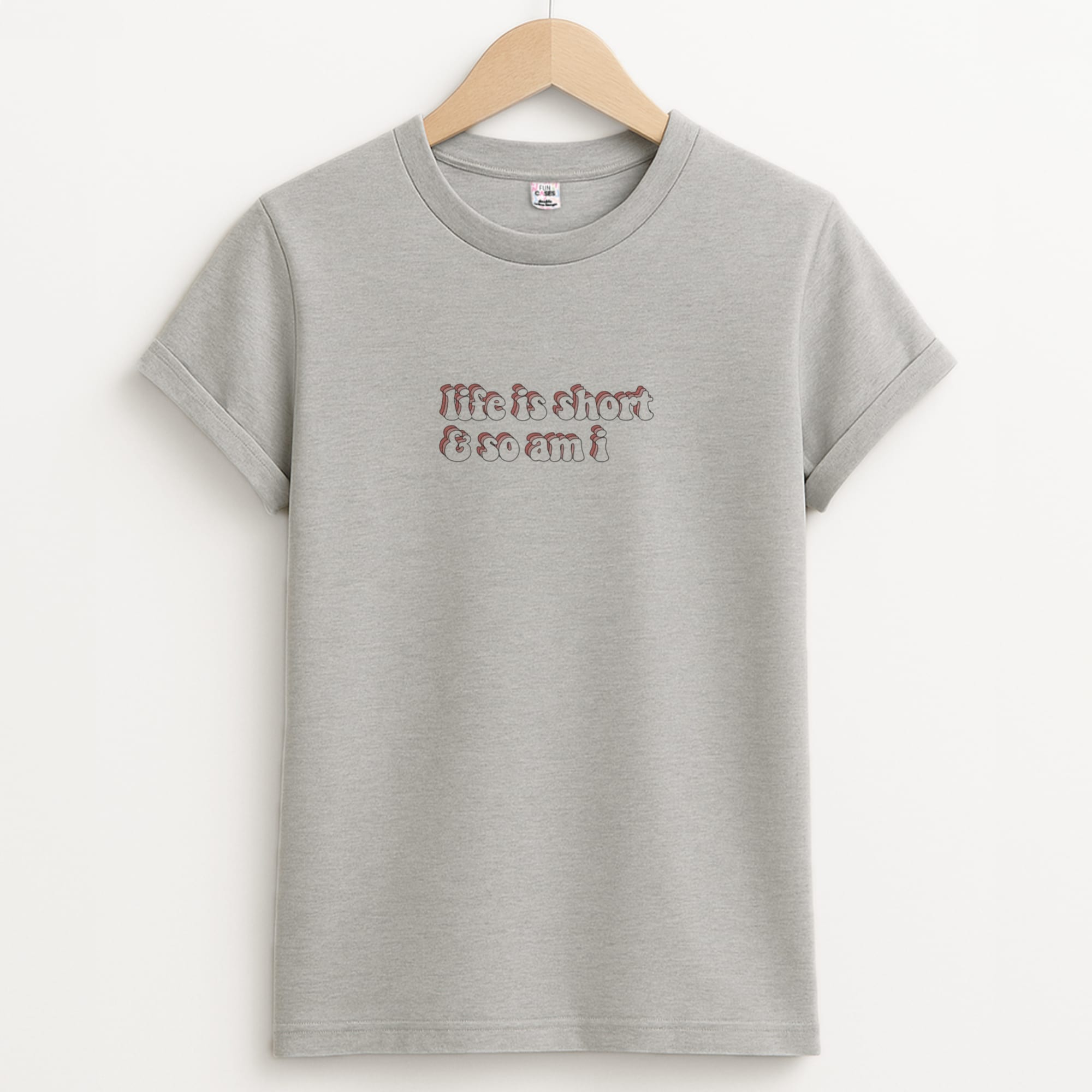 ife Is Short And So Am I - TikTok Unisex Grey T-Shirt