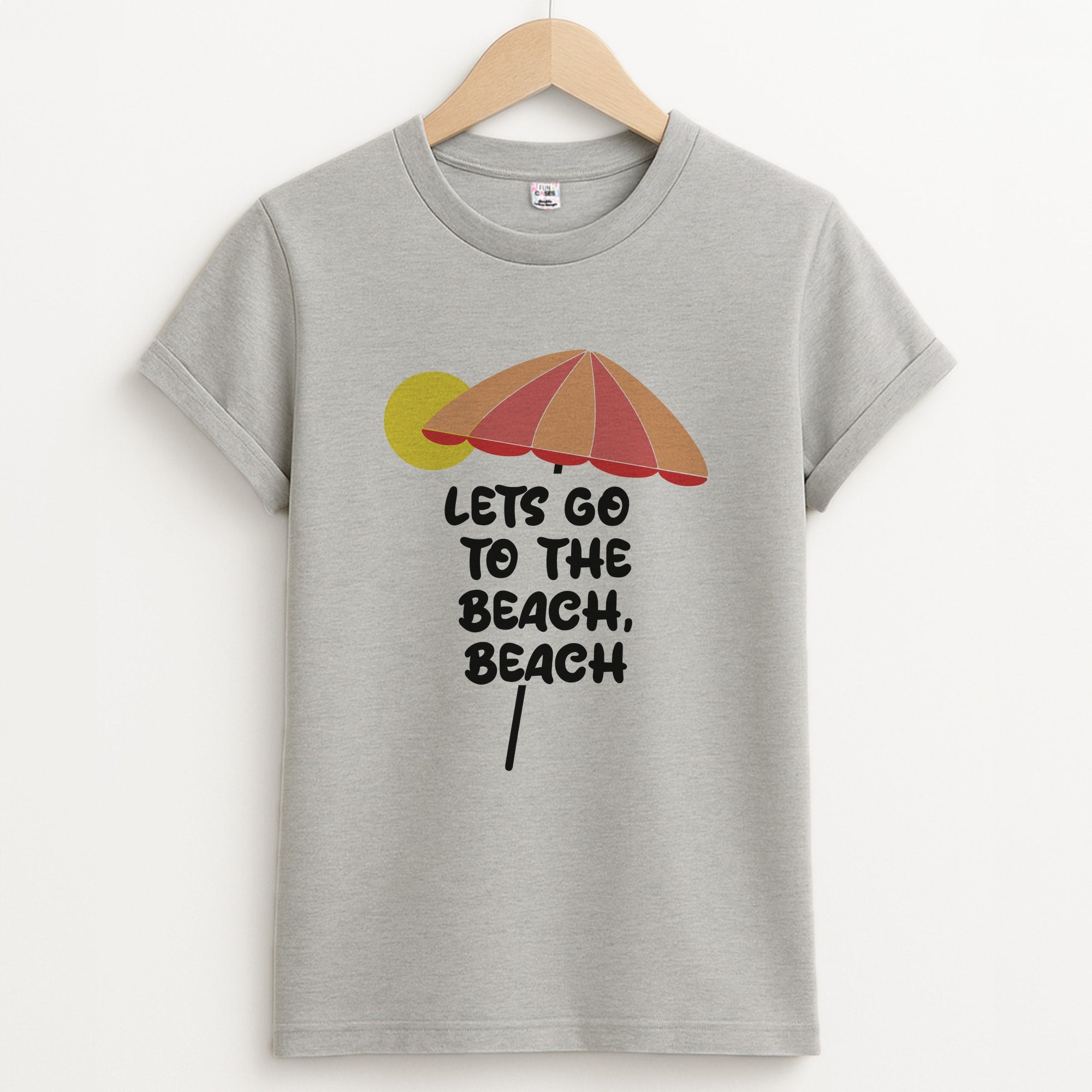 Lets Go To The Beach - Summer Quotes Unisex Grey T-Shirt