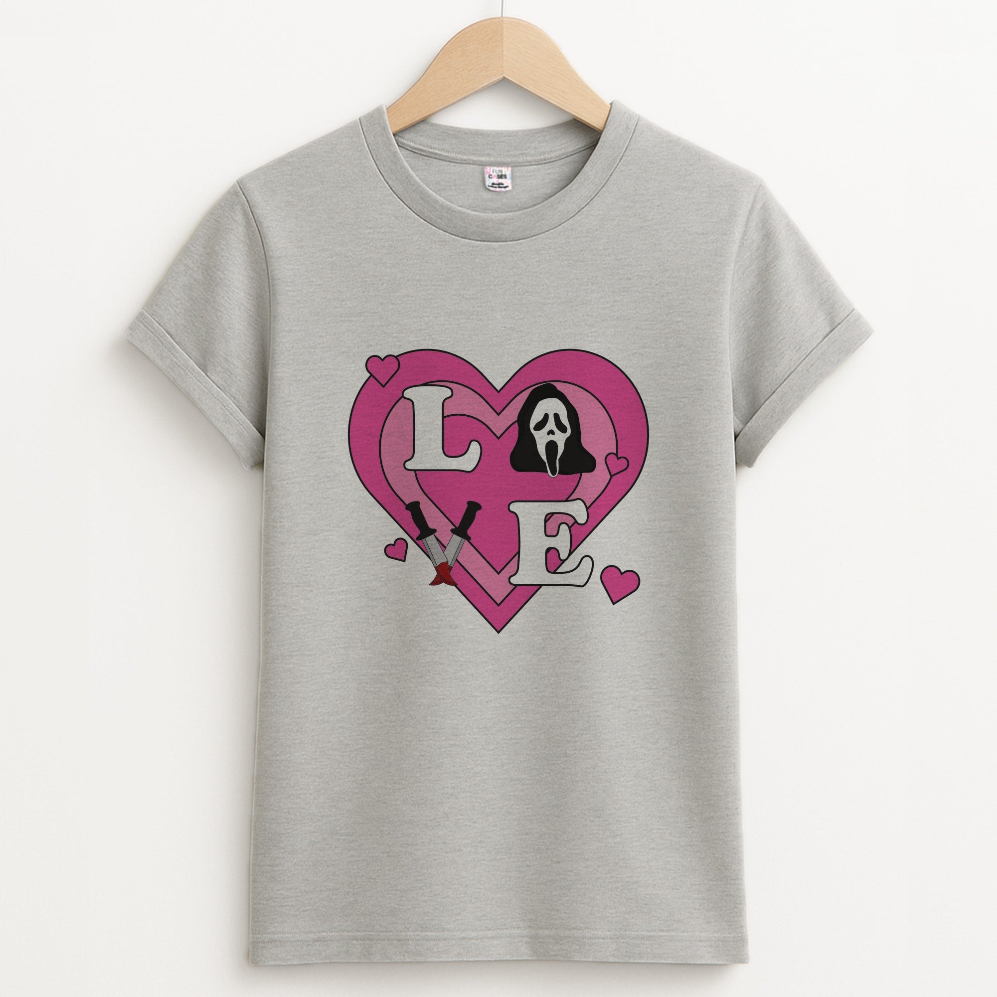 Love Ghost Unisex Grey T-Shirt