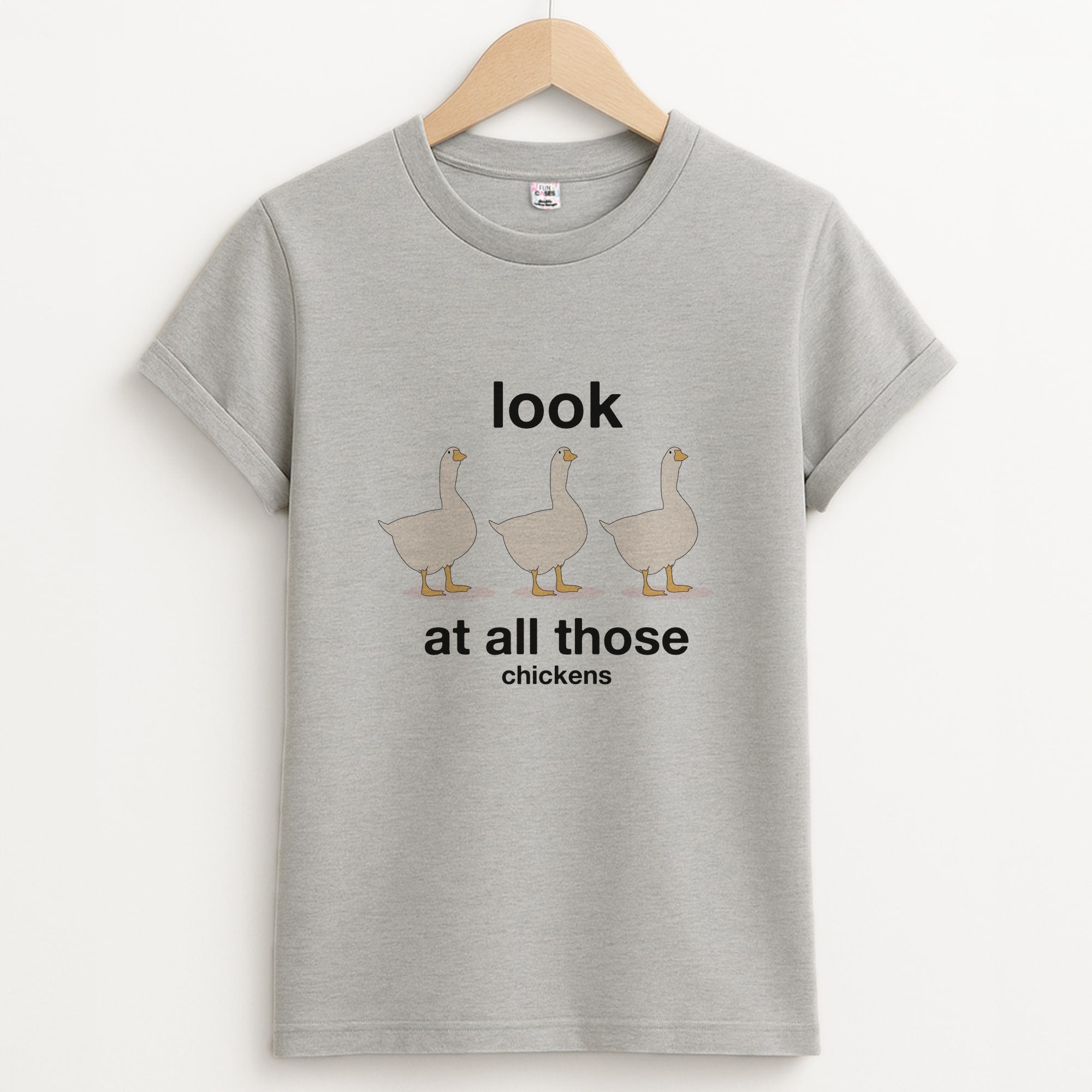 Look At All Those Chickens - Memes Unisex Grey T-Shirt