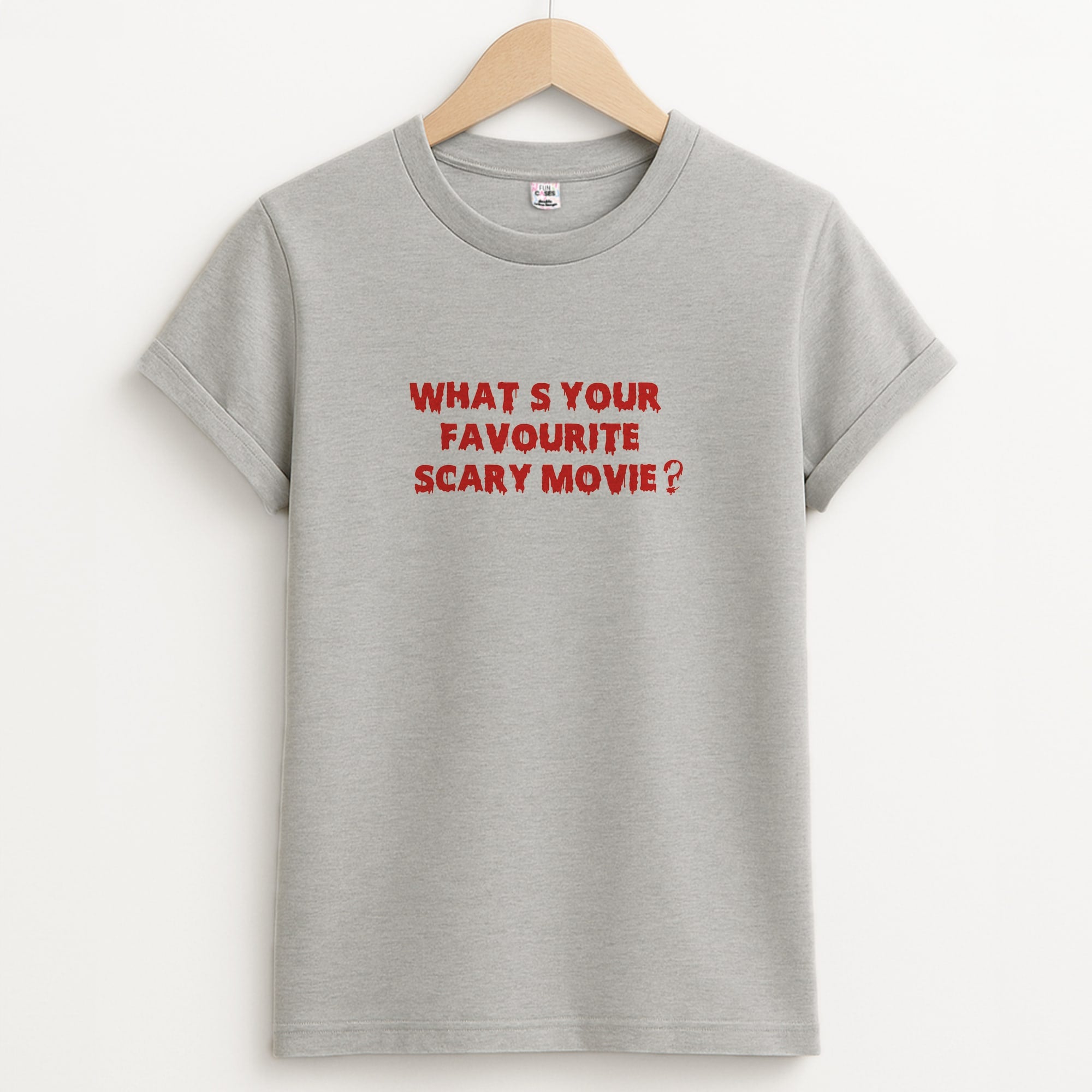 What's Your Favourite Scary Movie - Halloween Unisex Grey T-Shirt