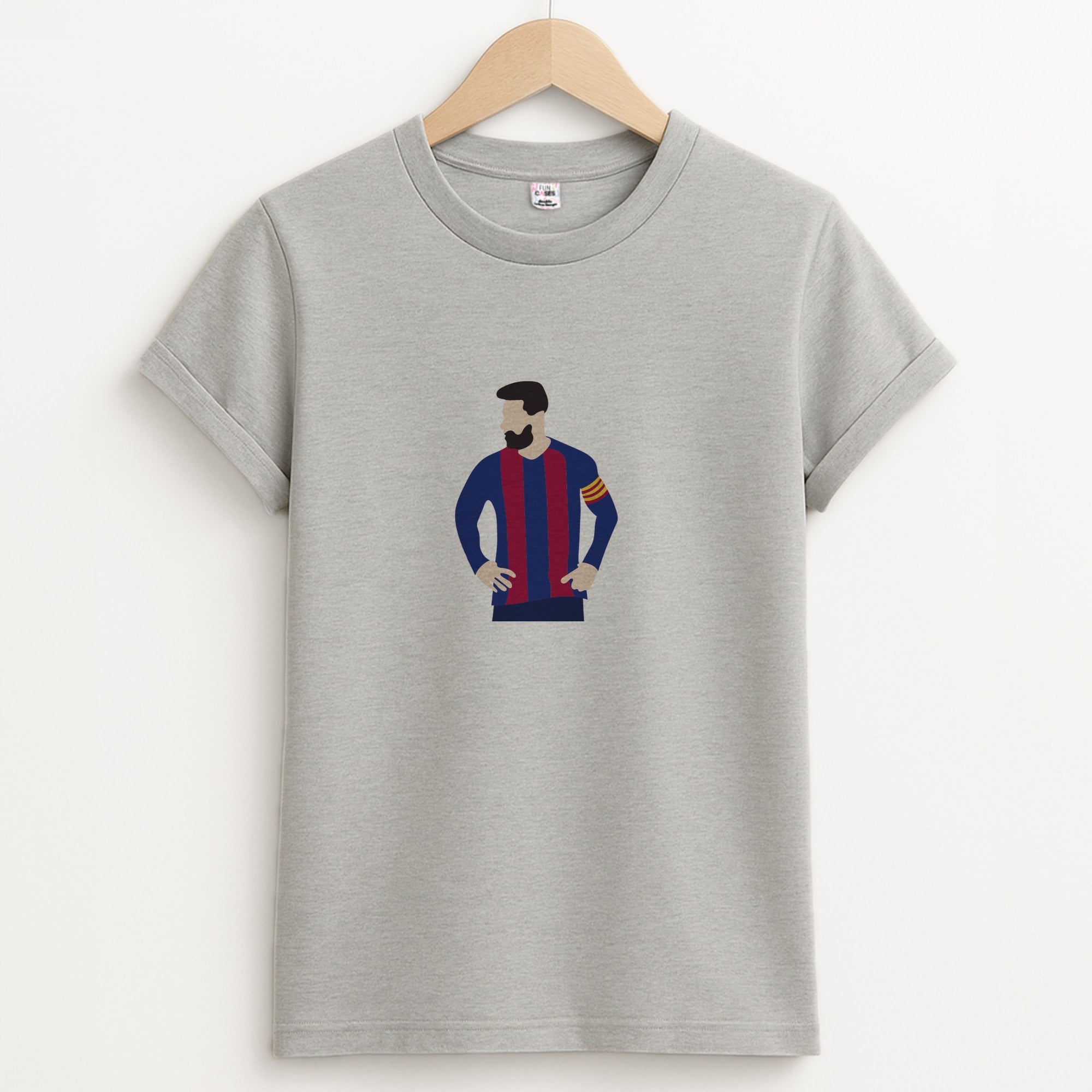Messi Barca Unisex Grey T-Shirt
