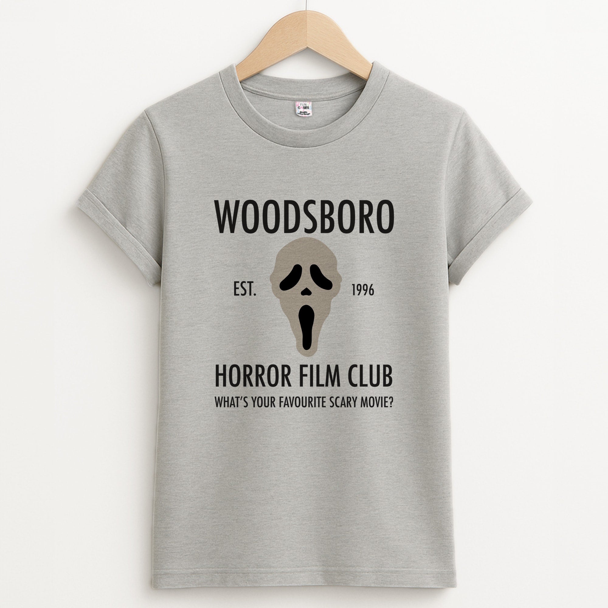 Woodsboro Horror Film Club - Scream Unisex Grey T-Shirt