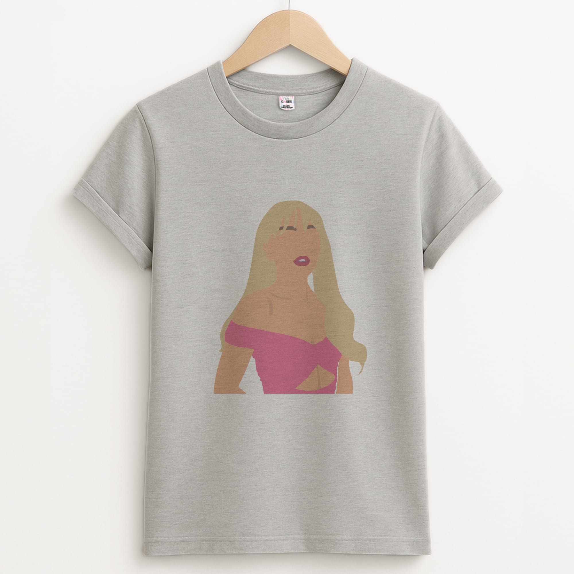 Pink Dress Unisex Grey T-Shirt