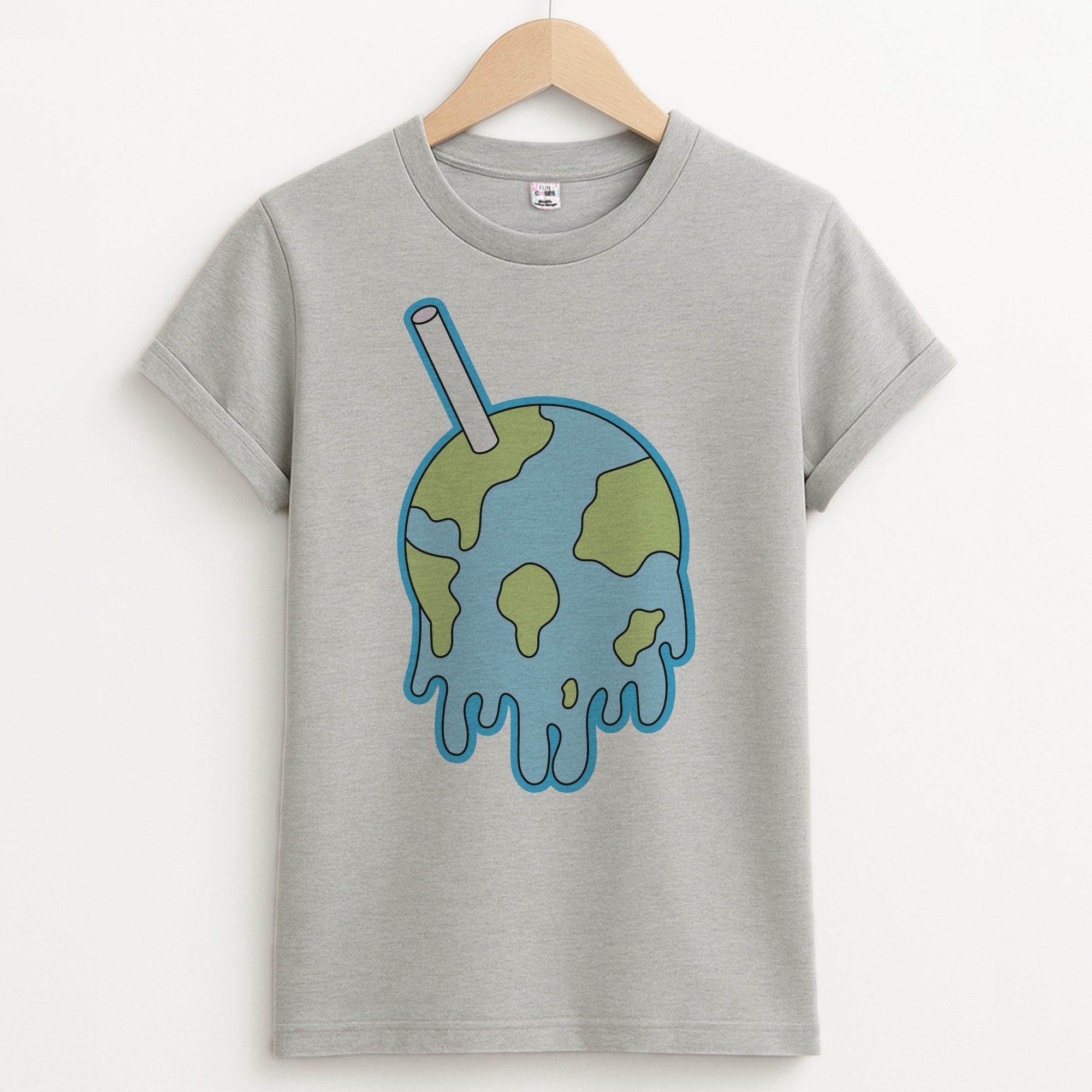 Straw - Juice Unisex Grey T-Shirt