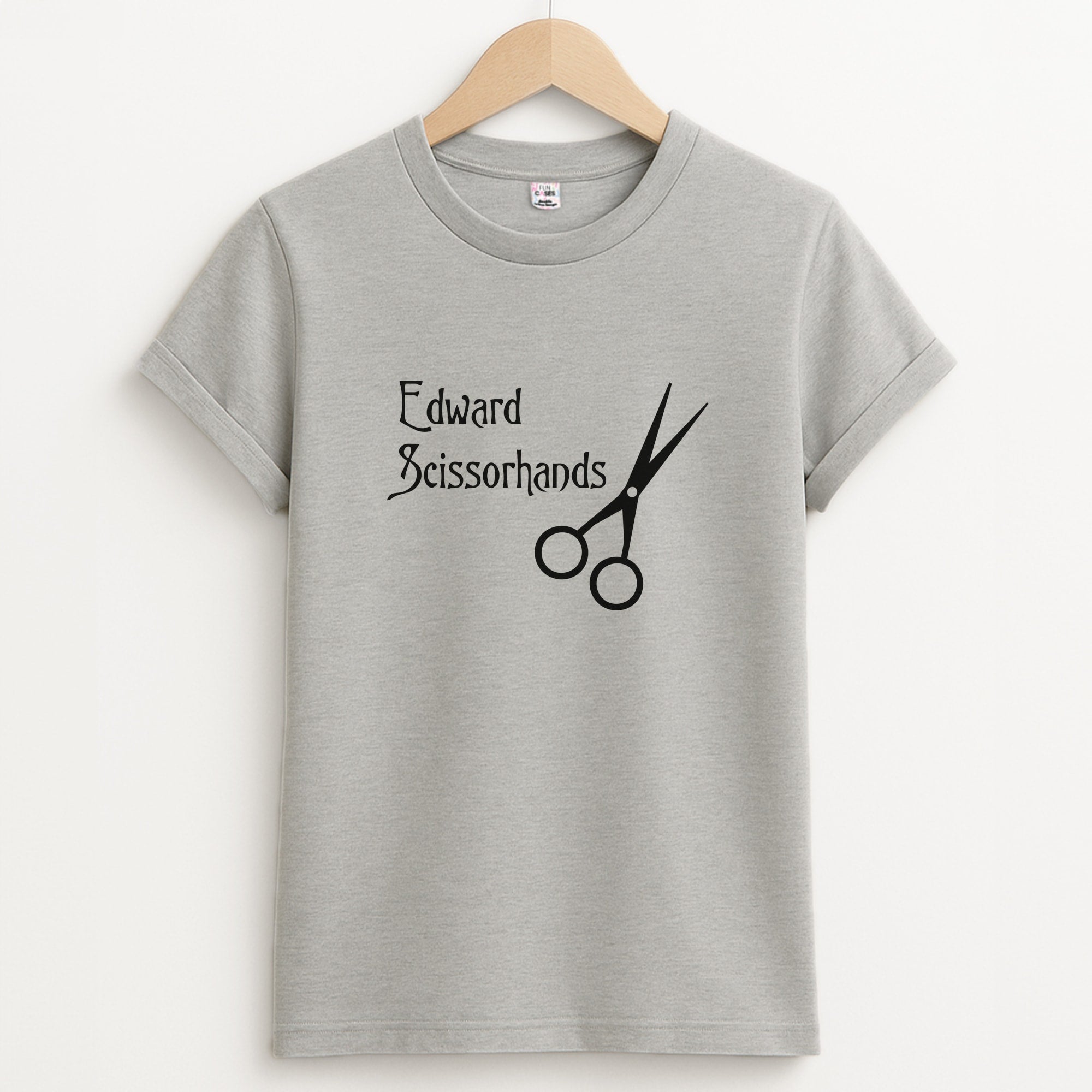 Name - Scissorhands Unisex Grey T-Shirt
