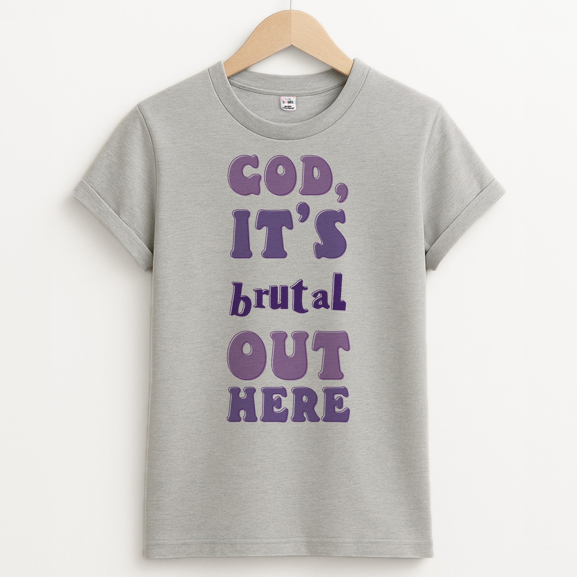 Brutal - Olivia Unisex Grey T-Shirt