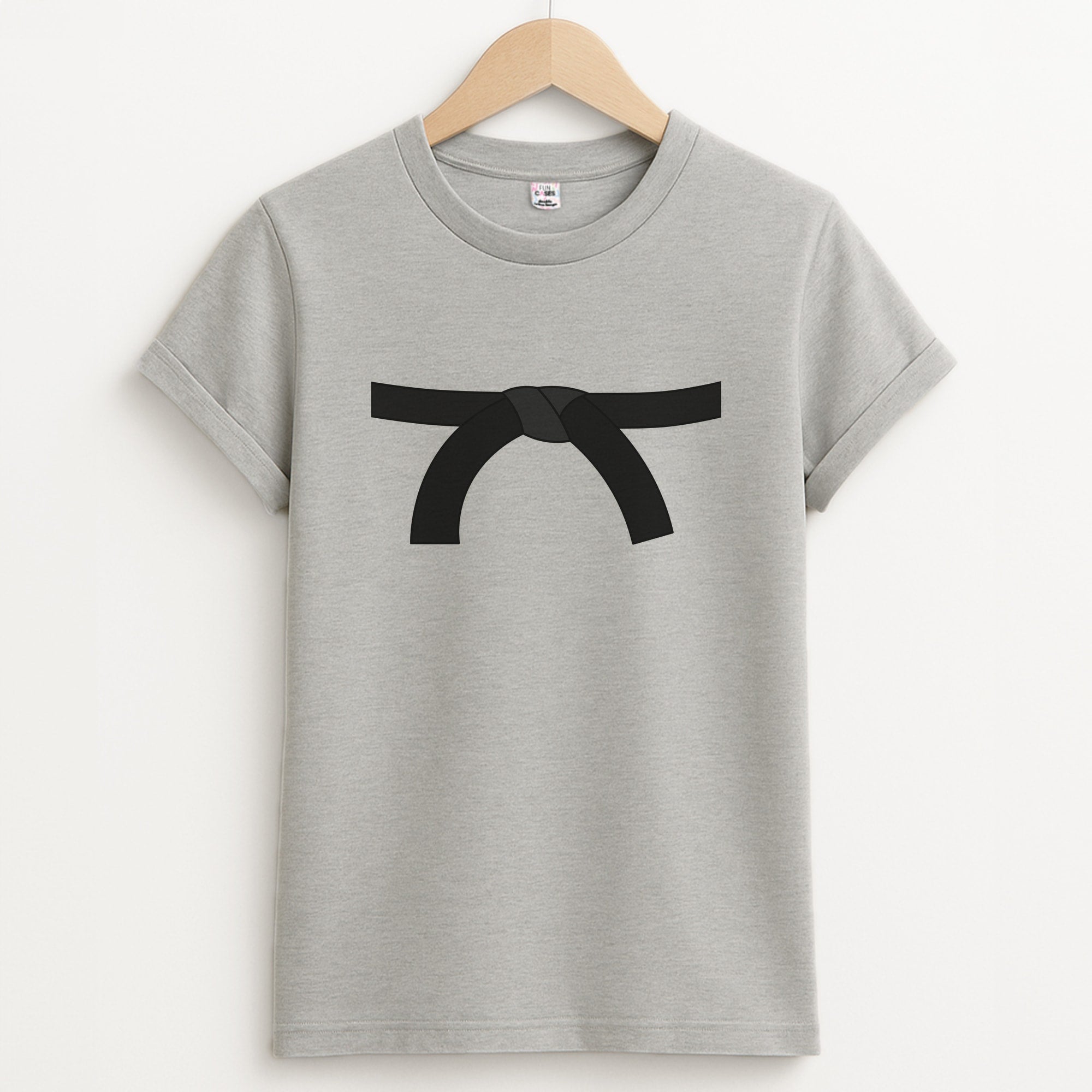 Black Belt Unisex Grey T-Shirt