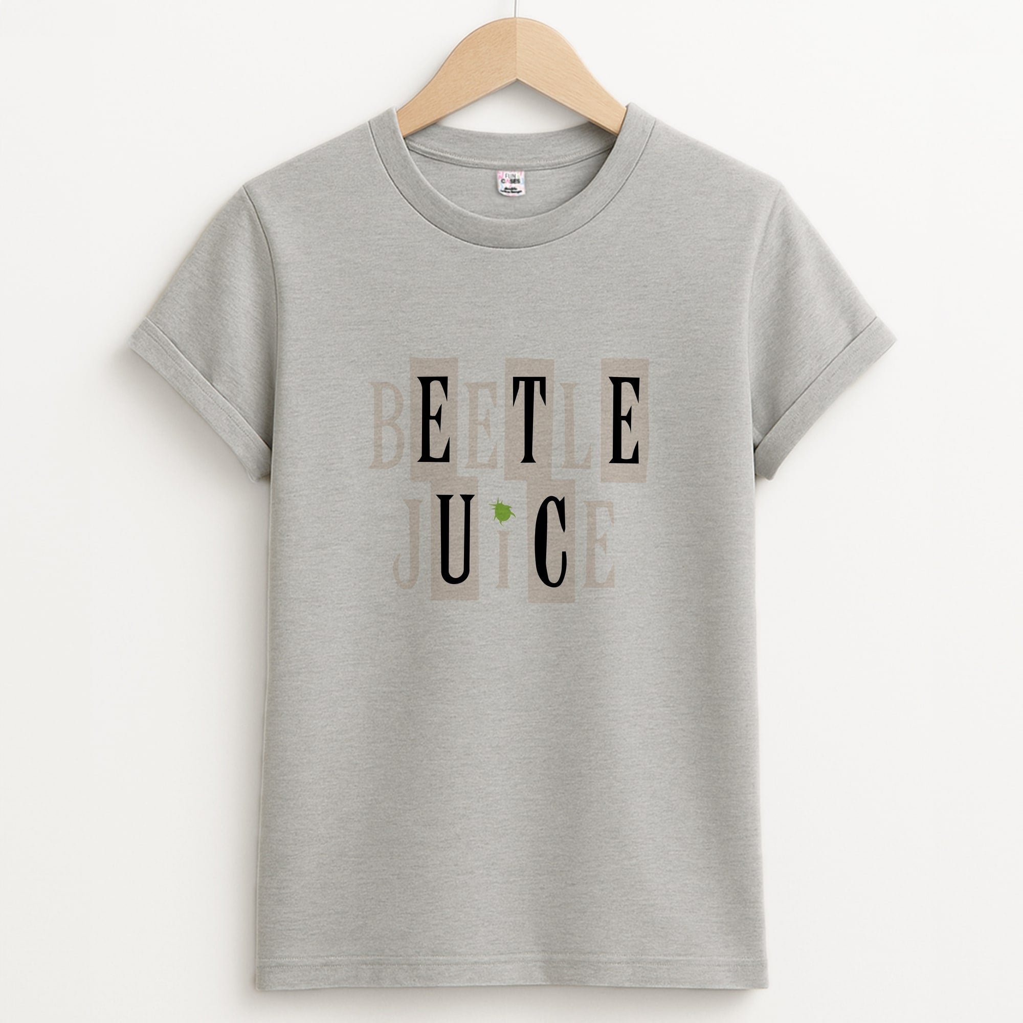 Text - Beetle Halloween Unisex Grey T-Shirt
