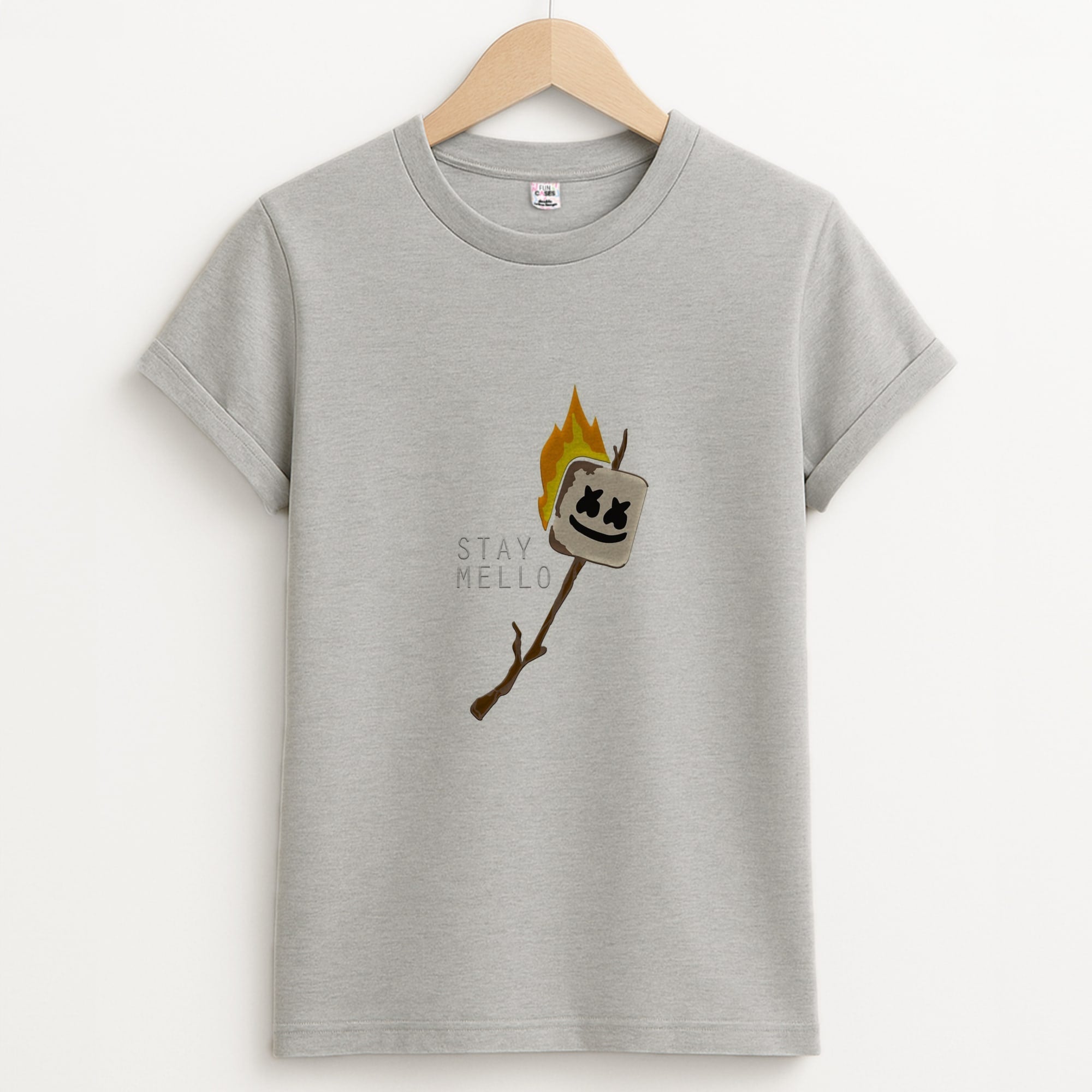 Stay Mello White Helmet DJw - White Helmet DJ Unisex Grey T-Shirt