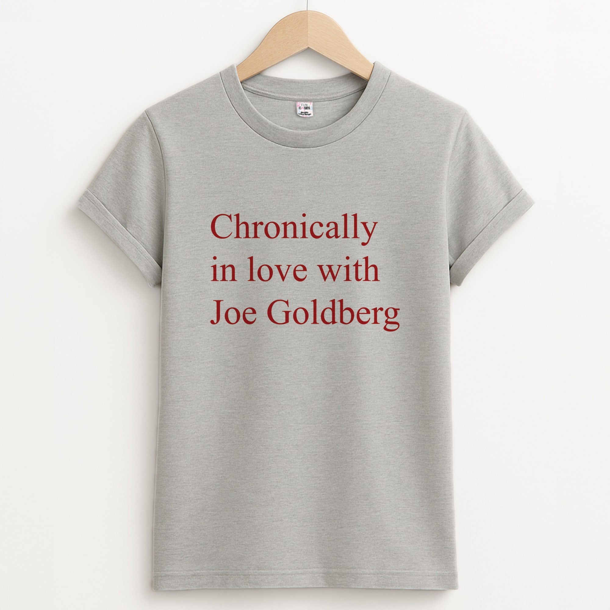 Chronically In Love With Joe Unisex Grey T-Shirt