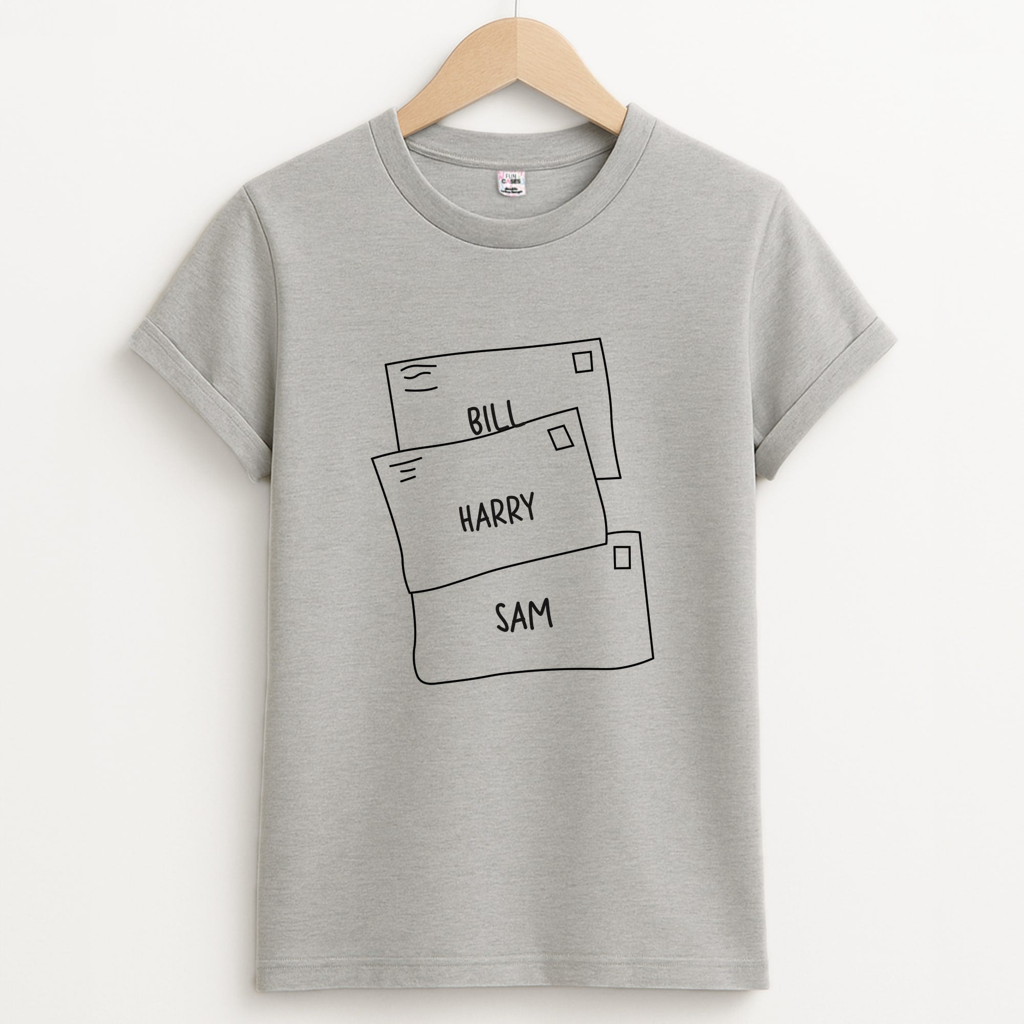 Bill, Harry And Sam Unisex Grey T-Shirt