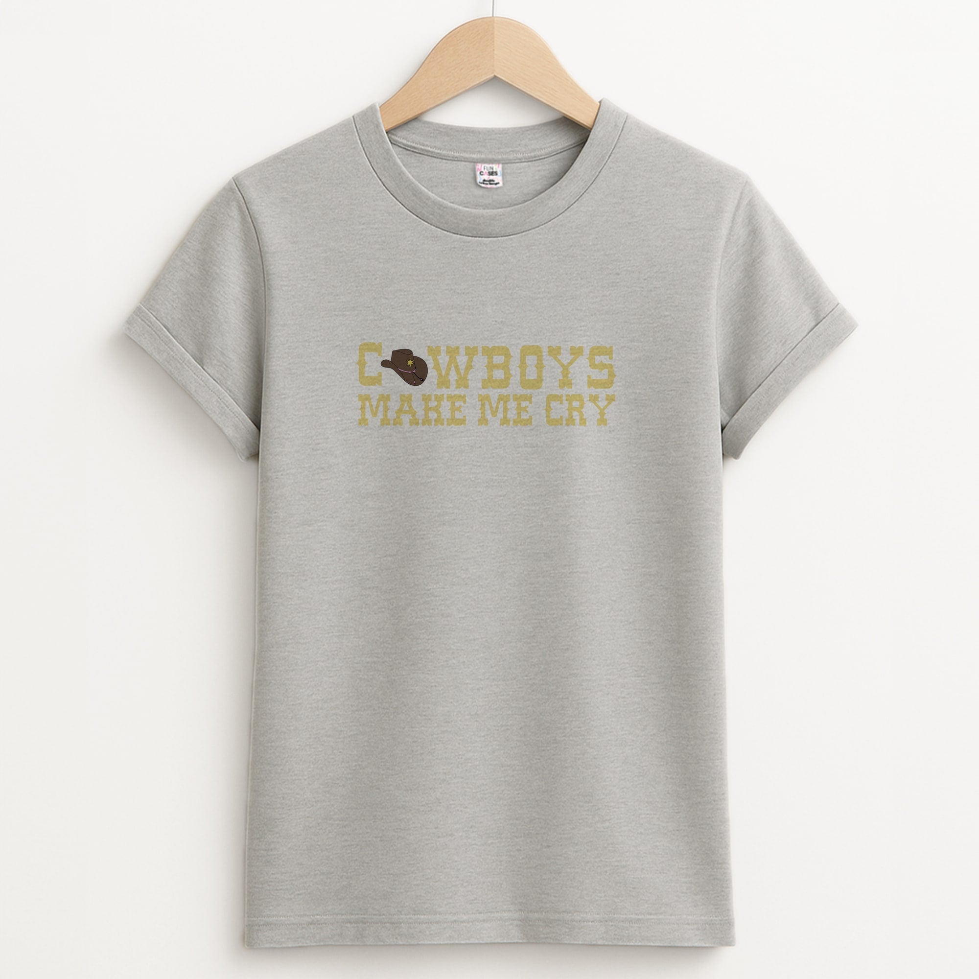 Cowboys Make Me Cry - Post Unisex Grey T-Shirt