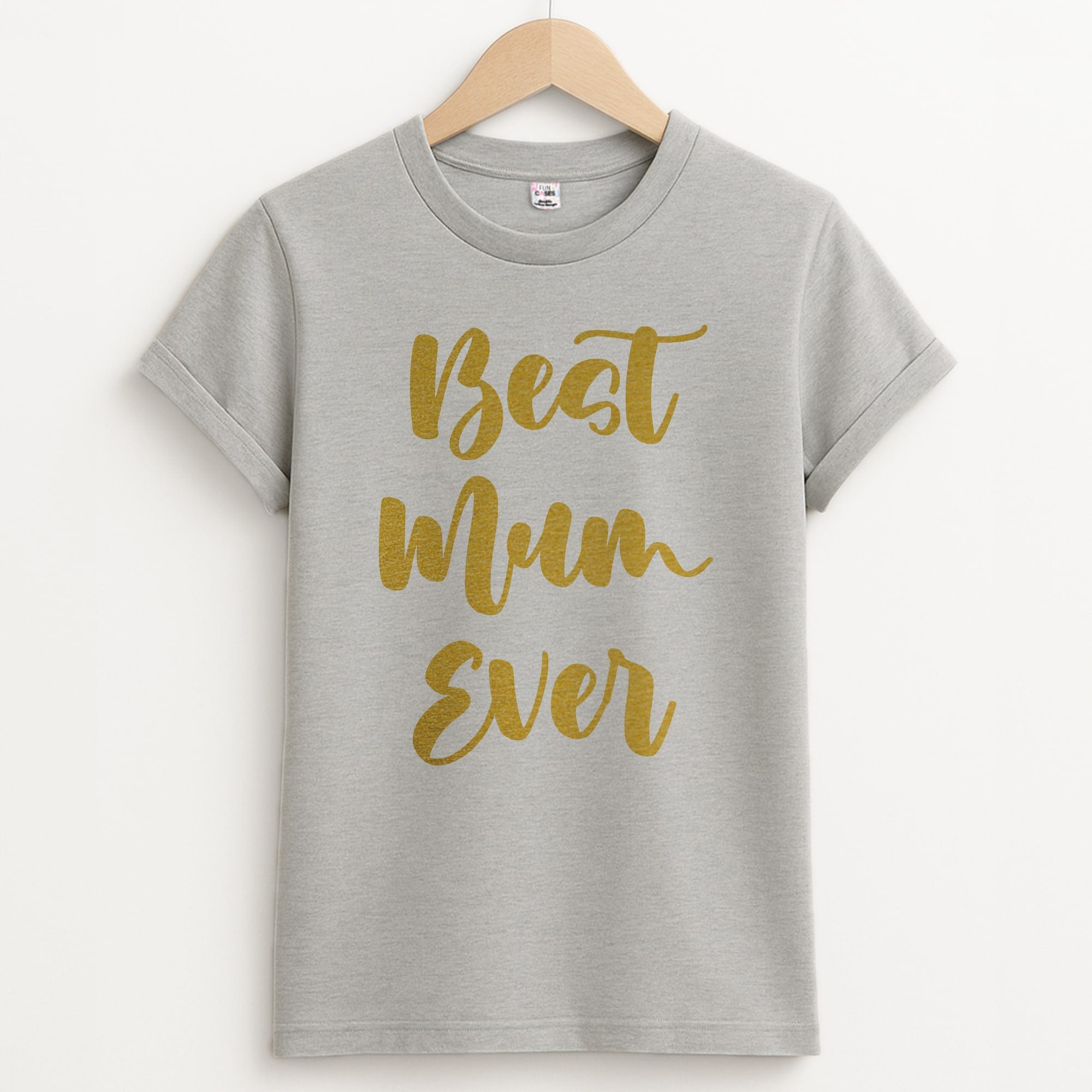Golden Best Mum Ever Unisex Grey T-Shirt