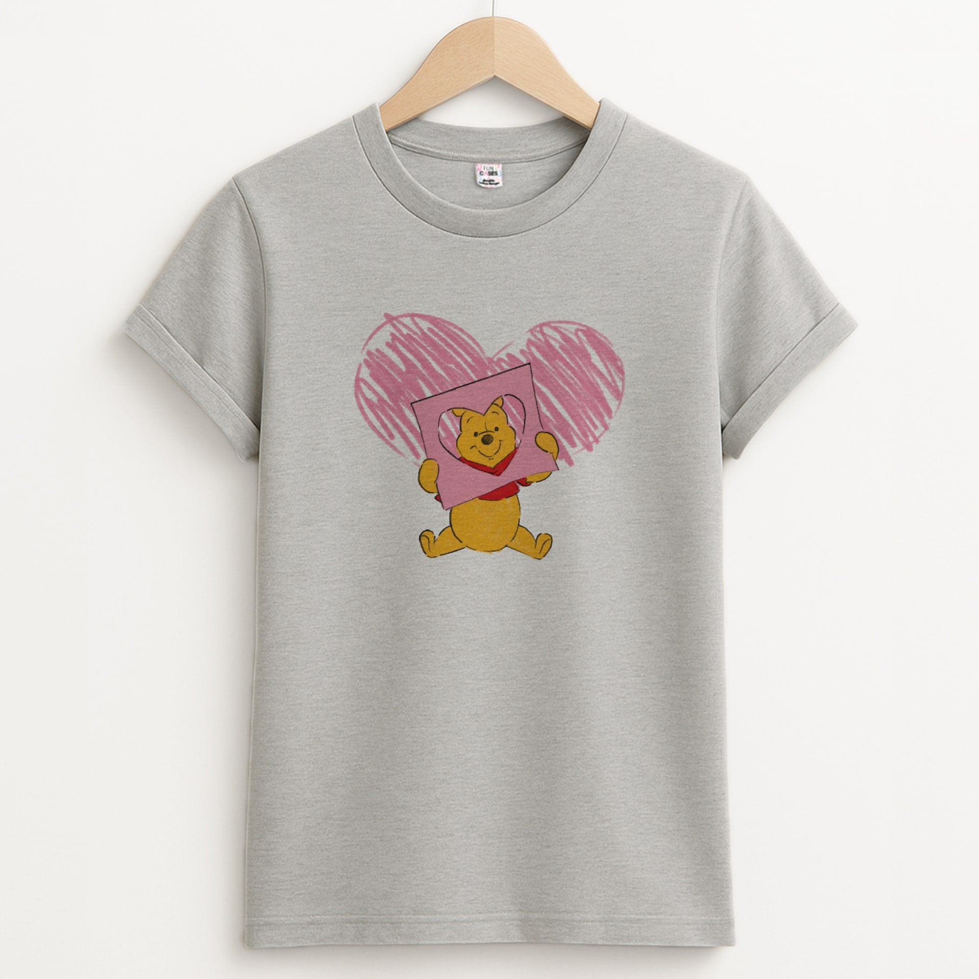 Pooh Heart Drawing Valentine's T-Shirt