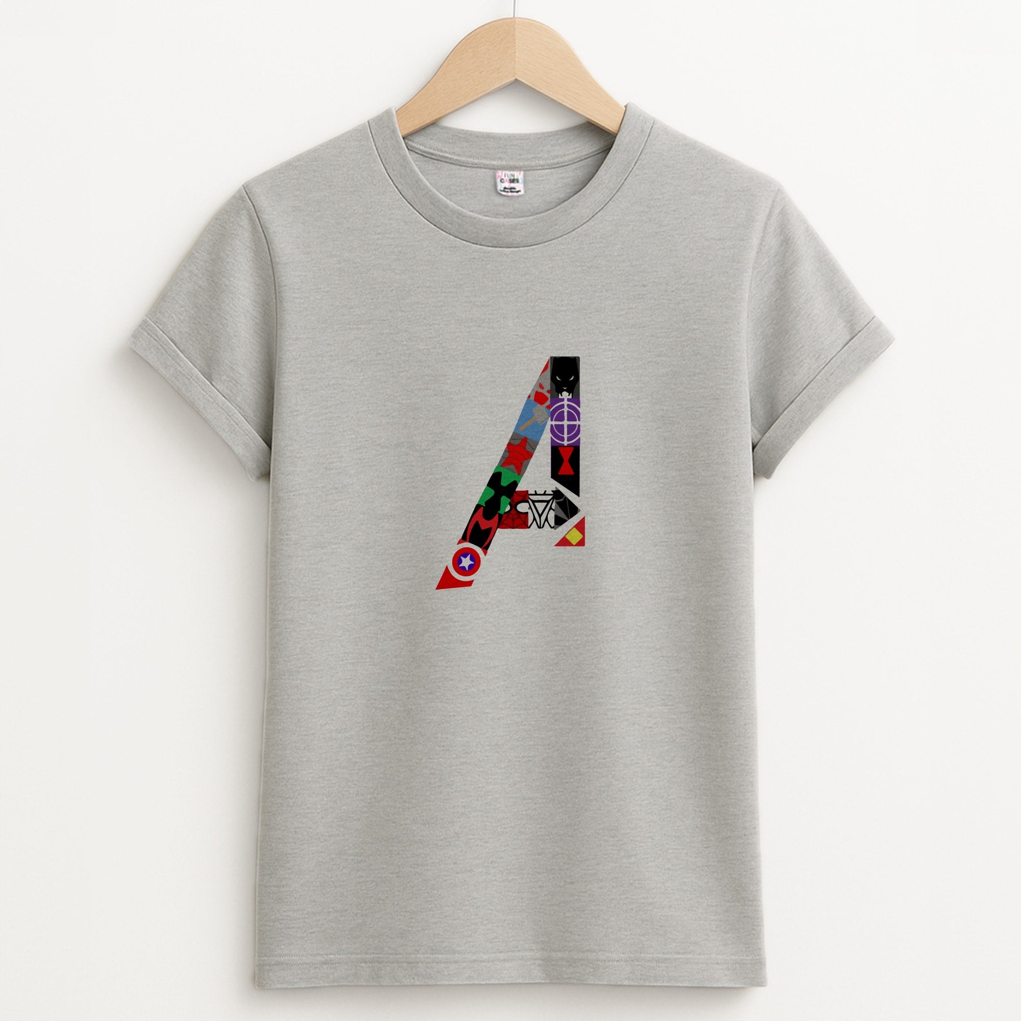 Avengers Logo - Marvel Unisex Grey T-Shirt