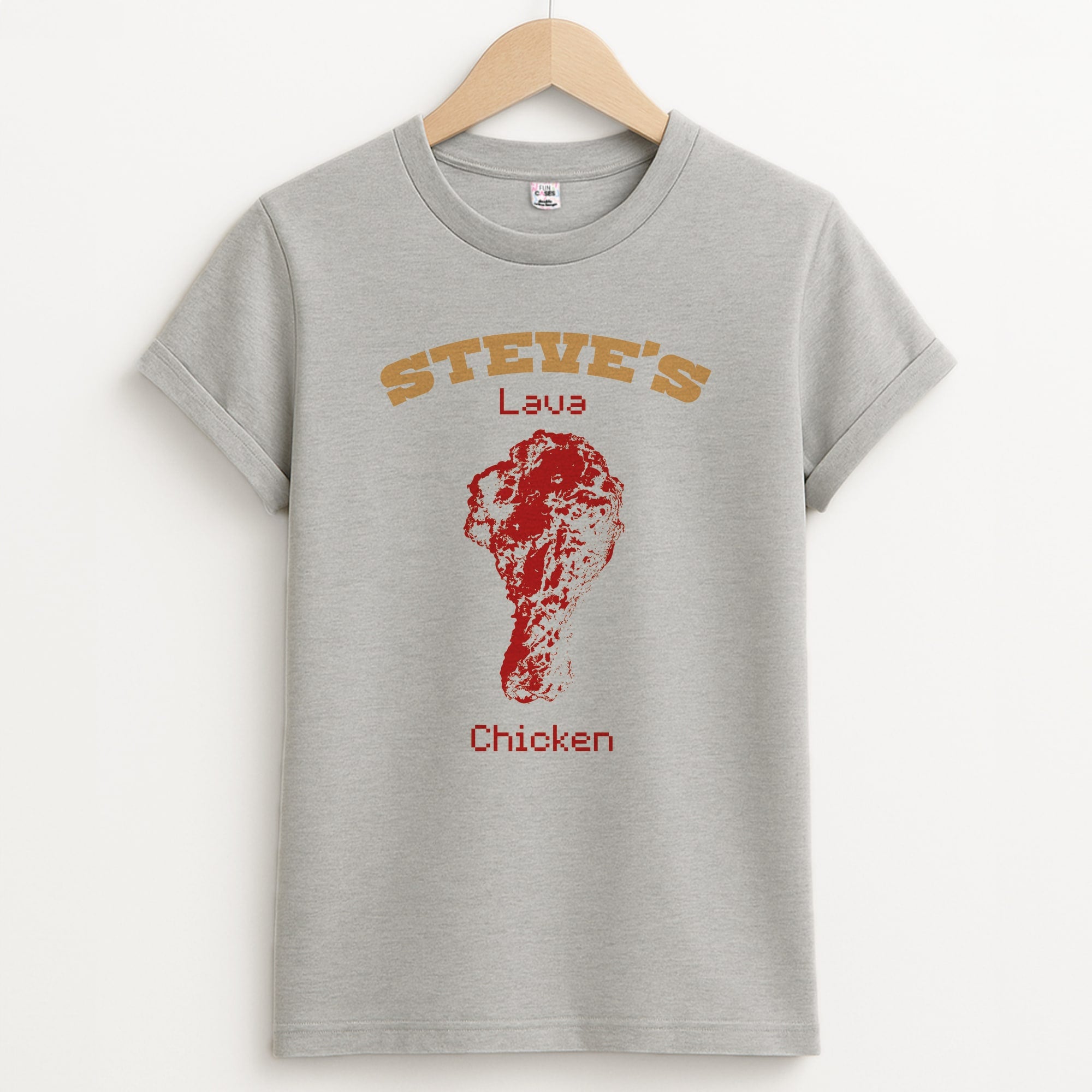 Steve's Lava Chicken Unisex Grey T-Shirt