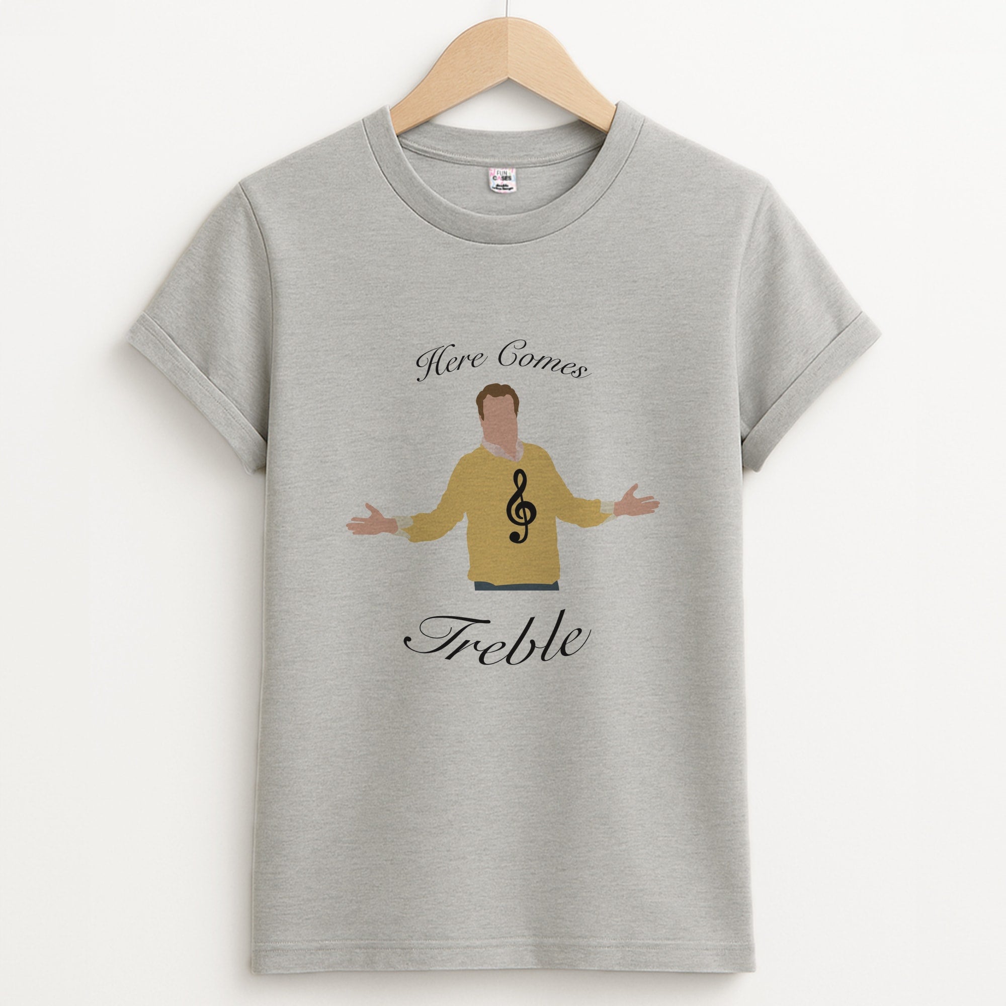 Here Comes Treble Unisex Grey T-Shirt