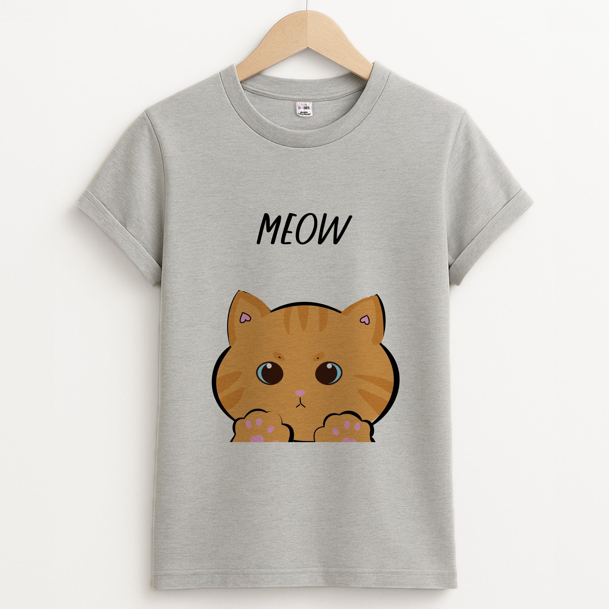 Ginger Cat - Cats Unisex Grey T-Shirt