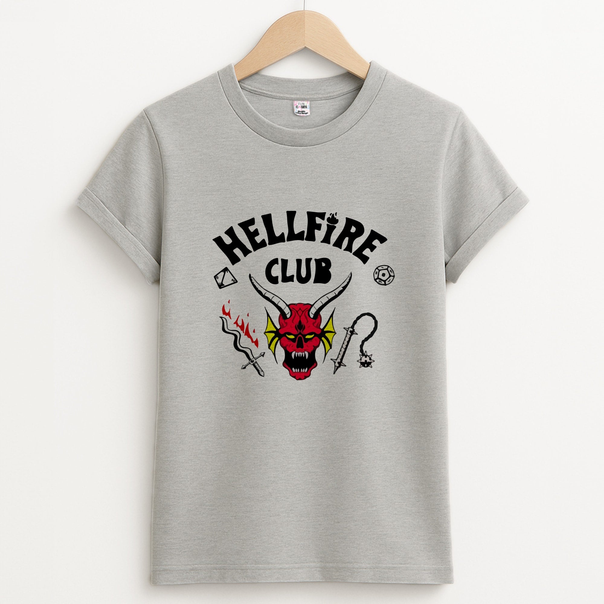 Hellfire Club Logo Unisex Grey T-Shirt