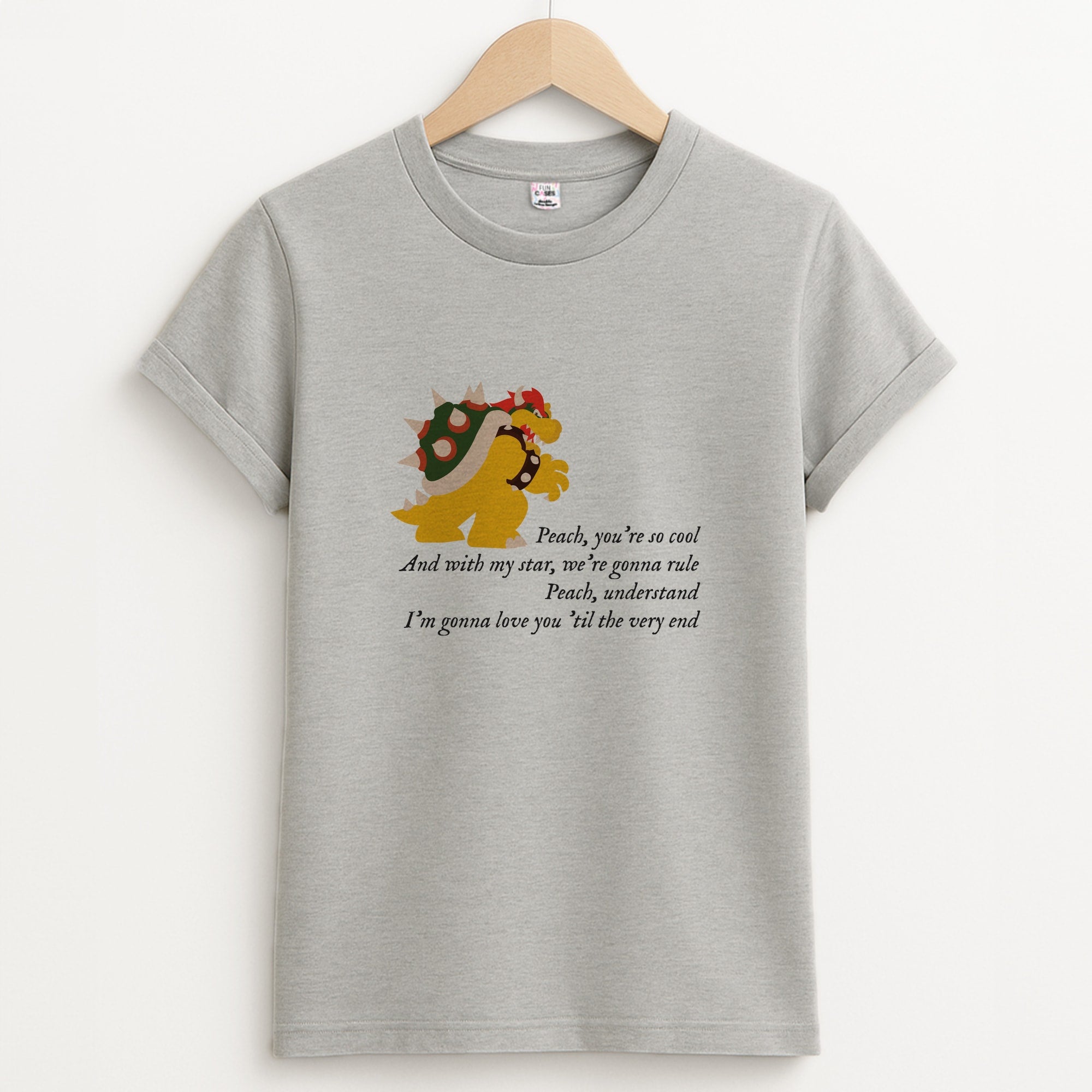 Peach, You're So Cool Unisex Grey T-Shirt