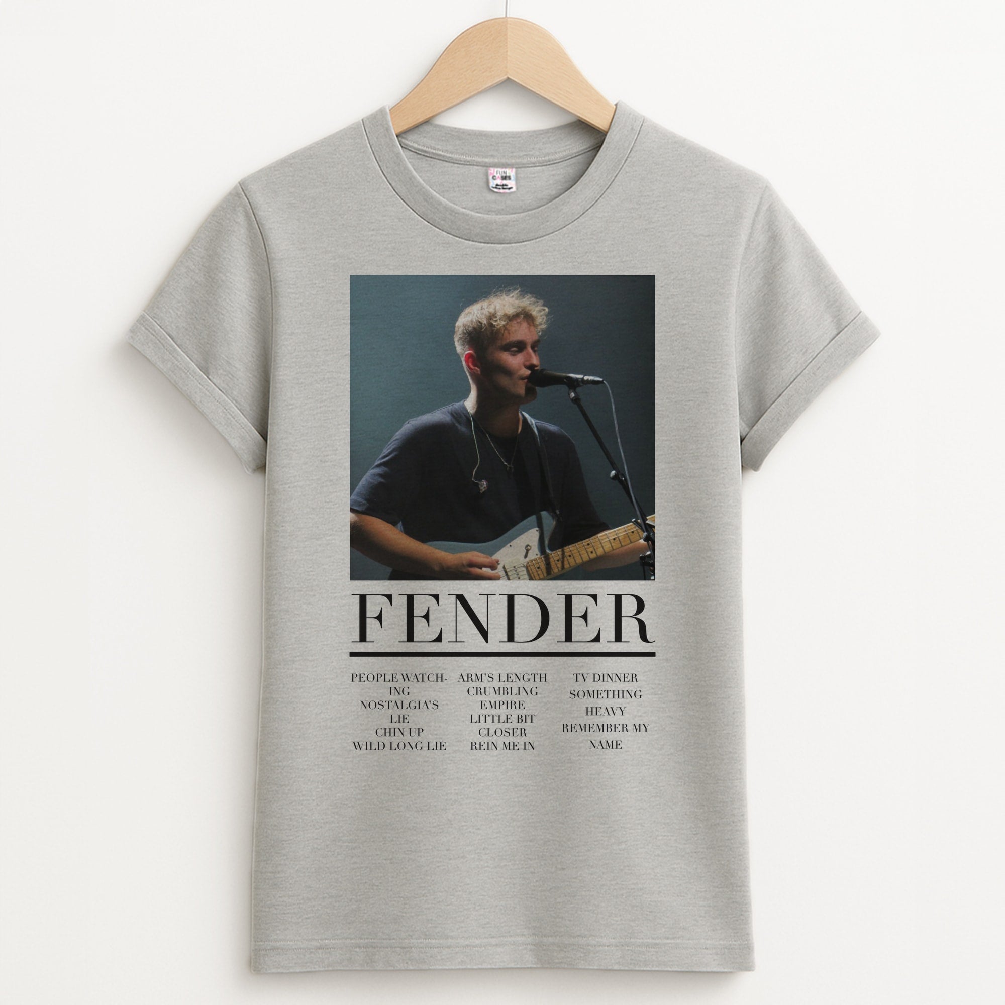 Fender Orange Song List Unisex Grey T-Shirt