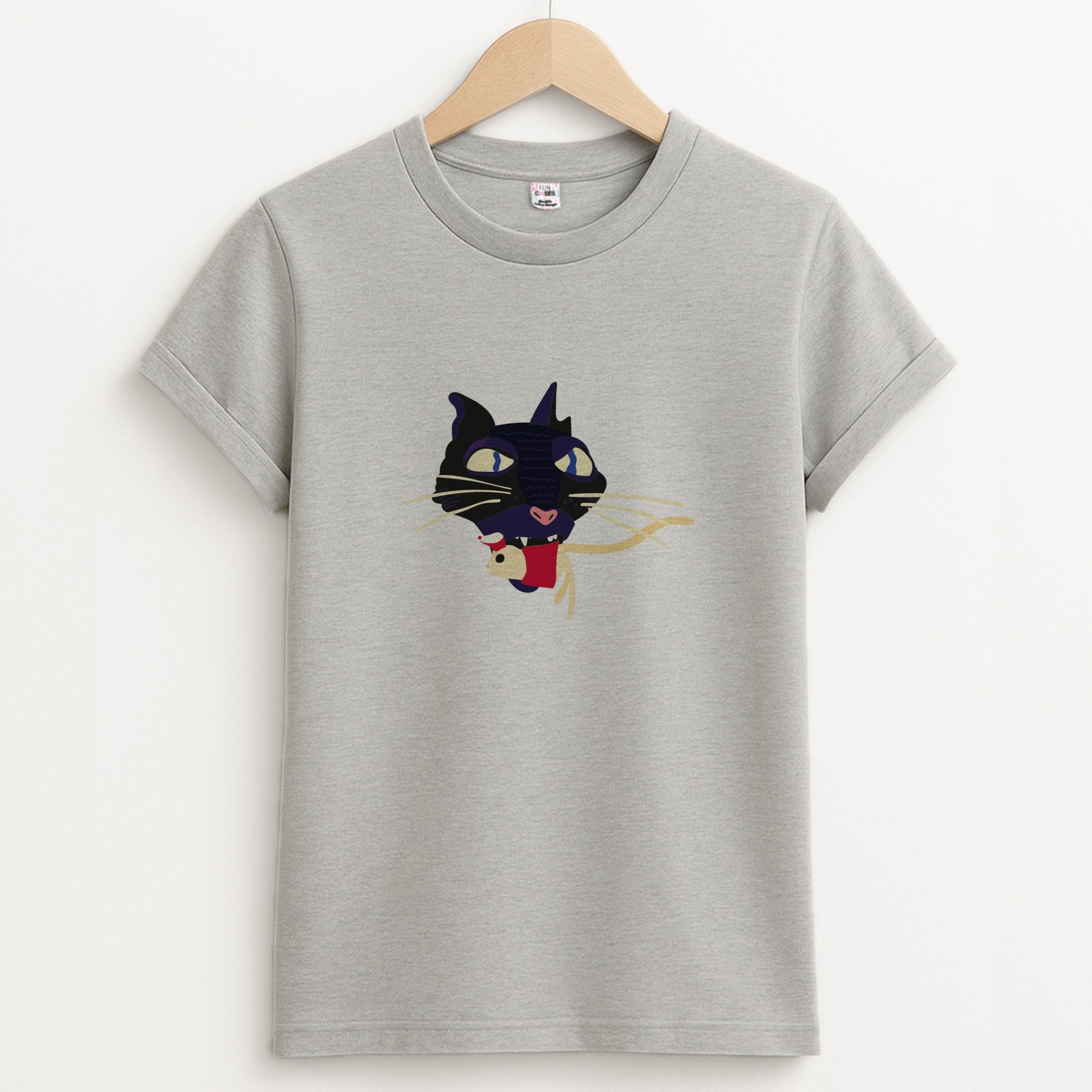 Mouse Eating Unisex Grey T-Shirt